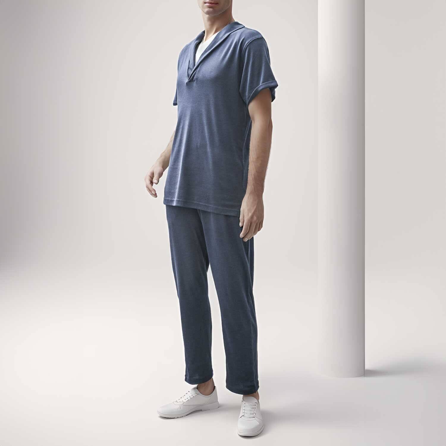 Polo Republica Men's Short Sleeve Shawl Collar Twin Set Men's Twin Set Polo Republica Jeans Marl M