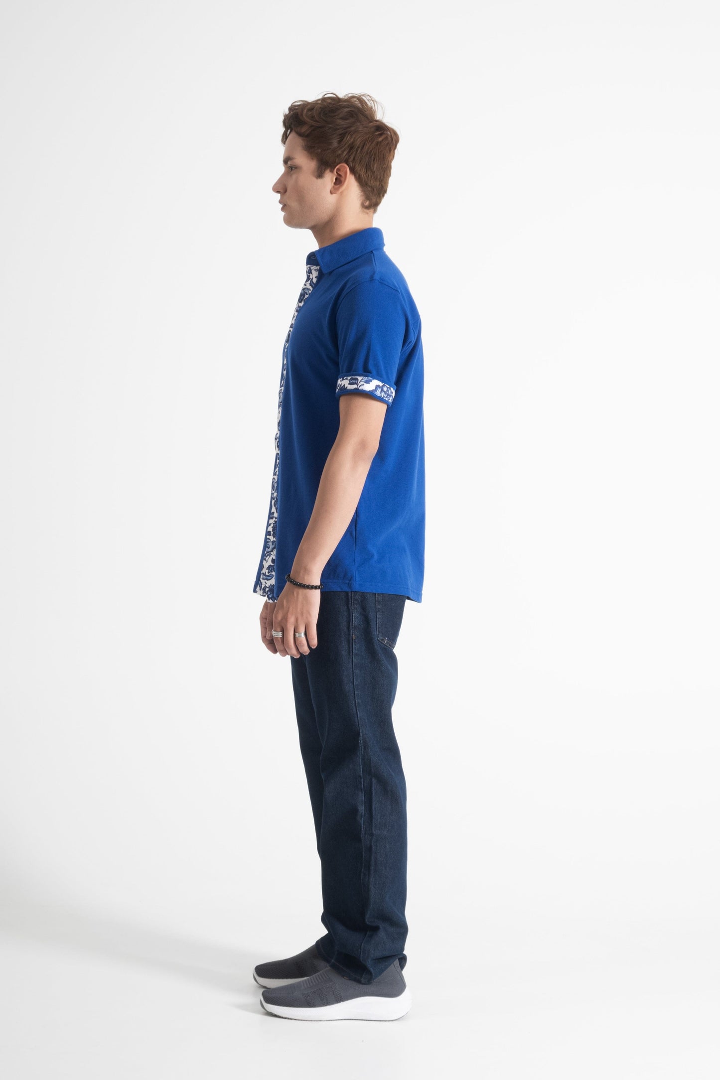 Polo Republica Men's Contrast Panel Short Sleeve Casual Shirt Men's Casual Shirt Polo Republica