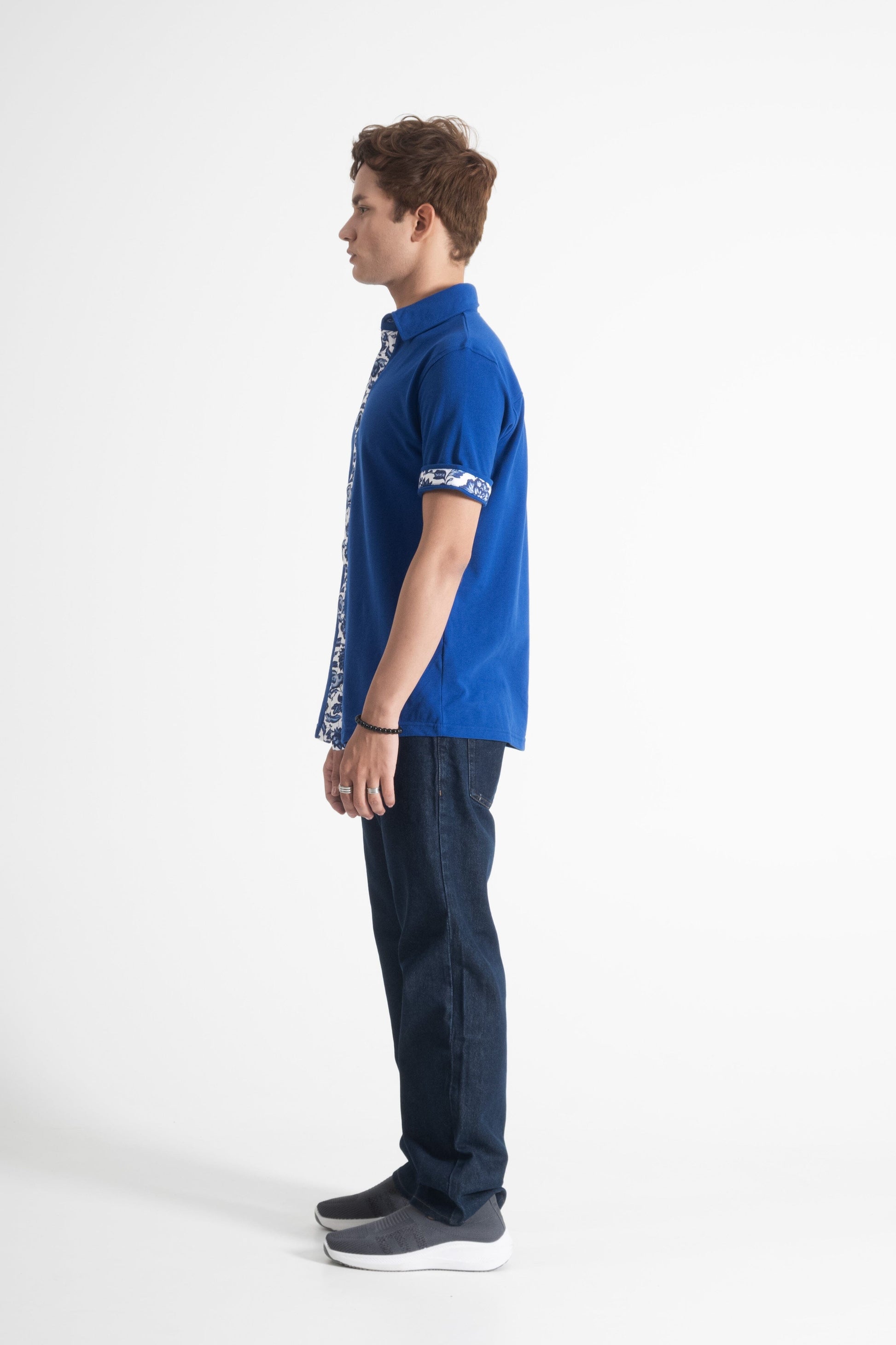 Polo Republica Men's Contrast Panel Short Sleeve Casual Shirt Men's Casual Shirt Polo Republica