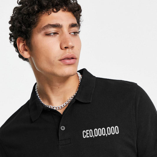 Polo Republica Men's CEO Printed Short Sleeve Polo Shirt Men's Polo Shirt Polo Republica