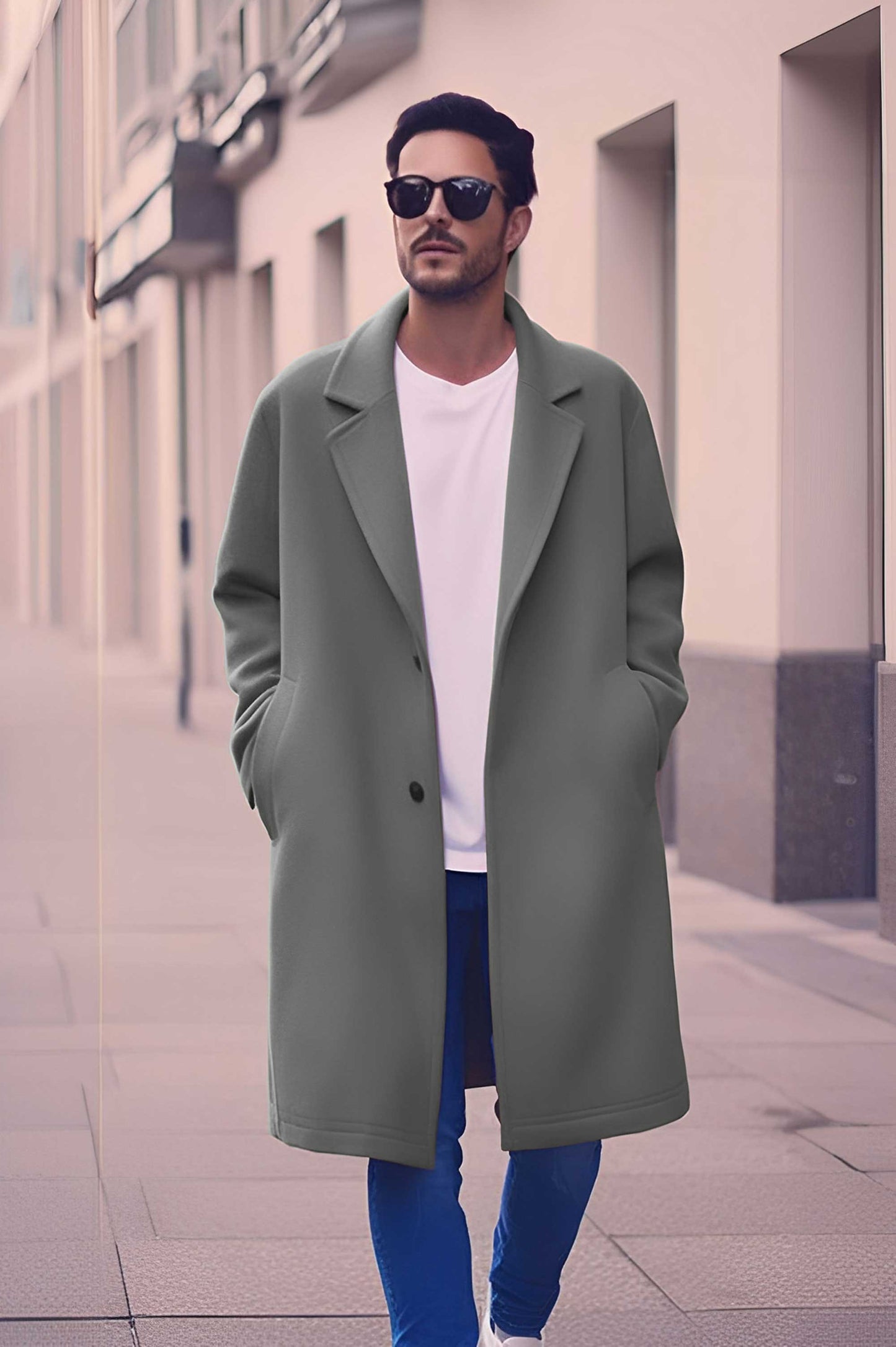 Polo Republica Men's Winter Fleece Long Coat Men's Coat Polo Republica