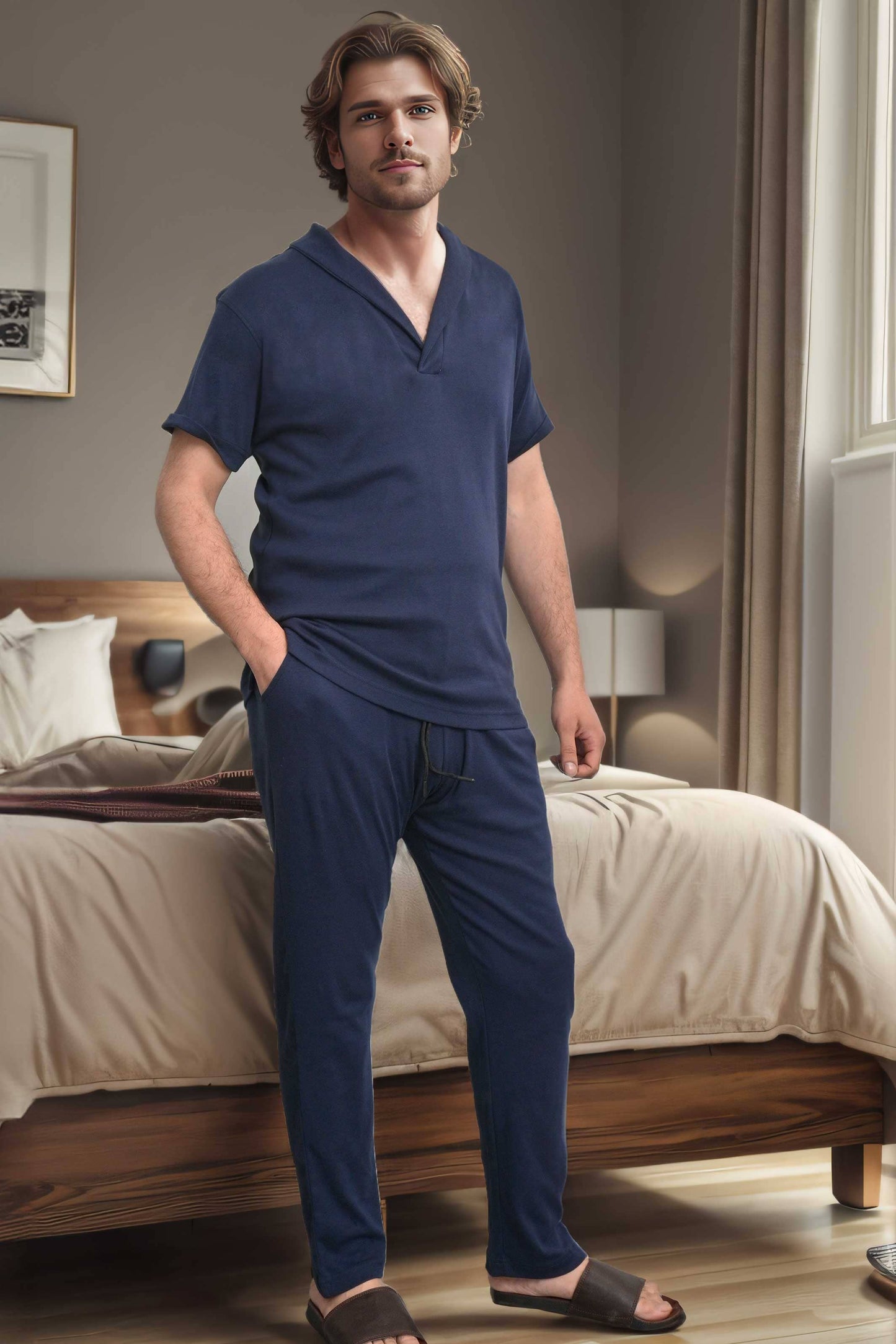 Polo Republica Men's Short Sleeve Shawl Collar Twin Set Men's Twin Set Polo Republica