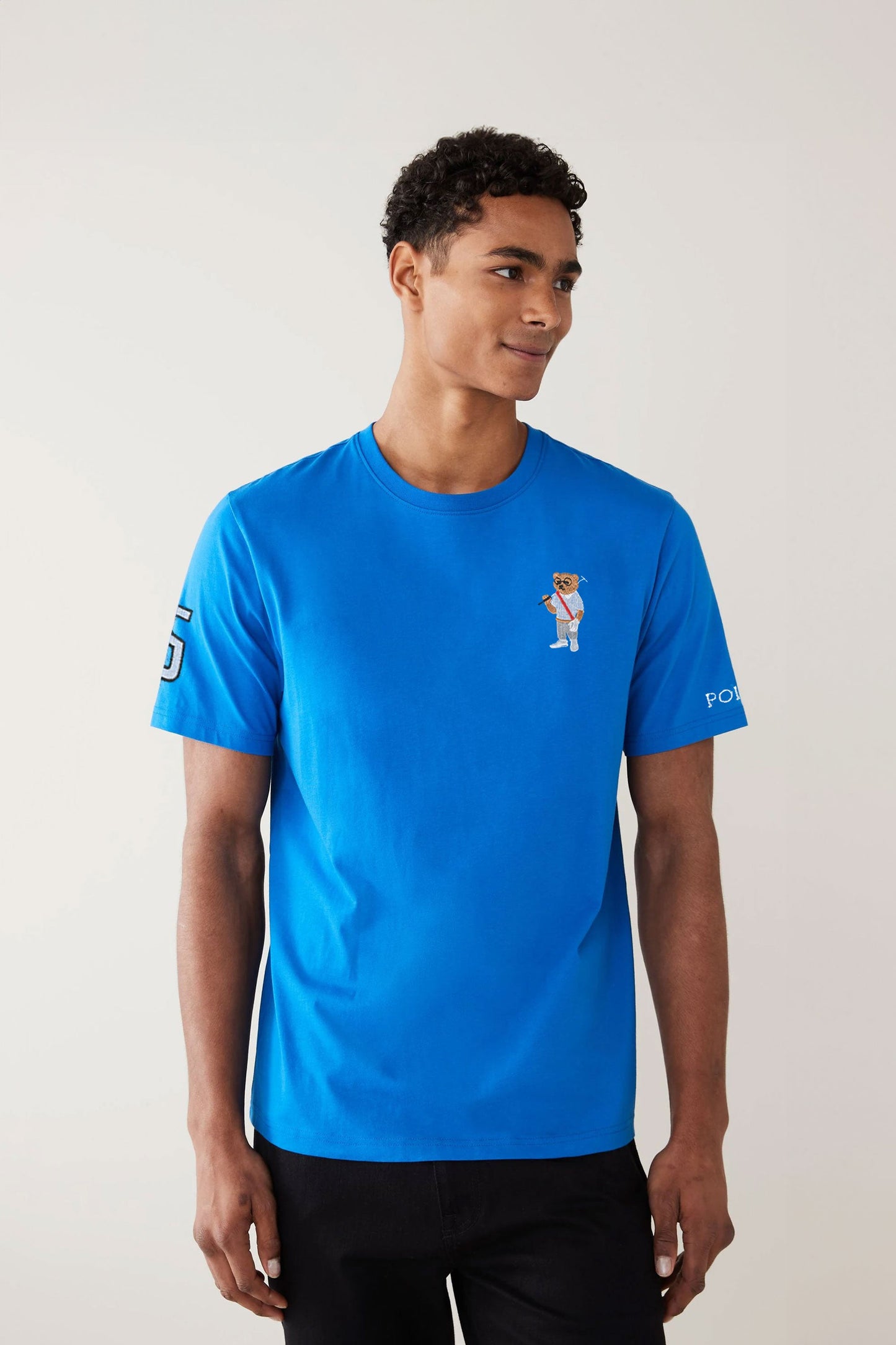 Polo Republica Men's Polo Bears & 5 Embroidered Crew Neck Tee Shirt