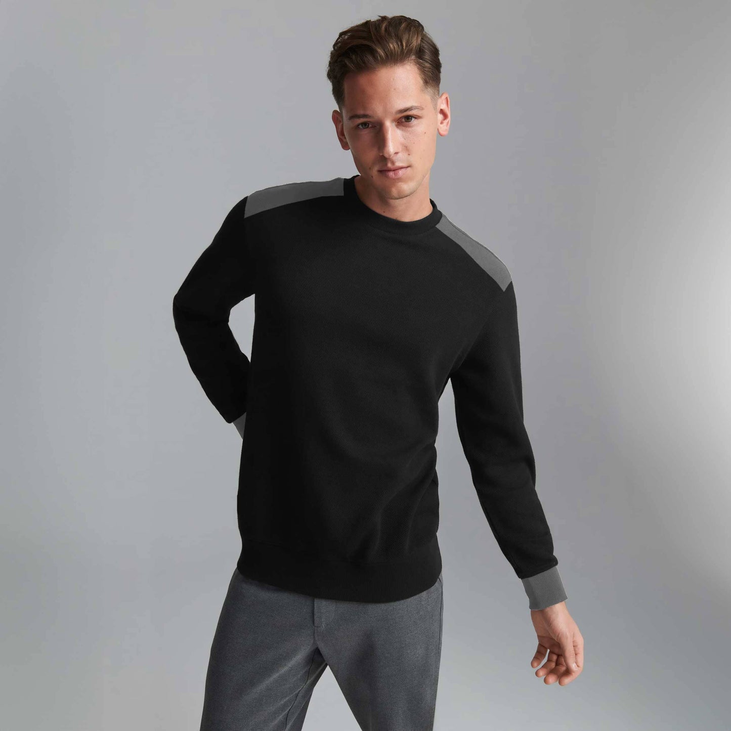 Polo Republica Men's Classic Tee Shirt Men's Tee Shirt Polo Republica Black & Grey S