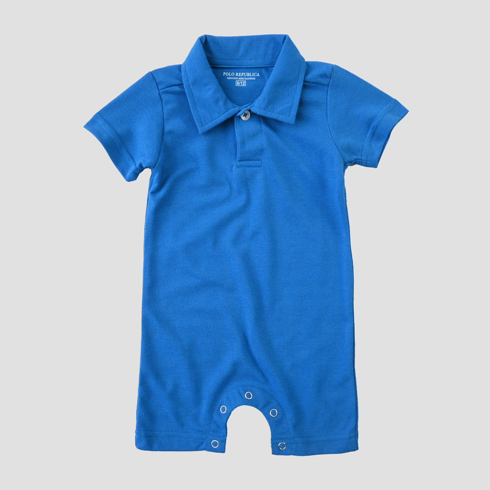 Polo Republica Zodian Short Sleeve Baby Romper Romper Polo Republica Royal 0-3 Months