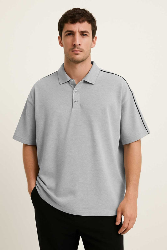 Polo Republica Men's Oversized Drop Shoulder Polo Shirt