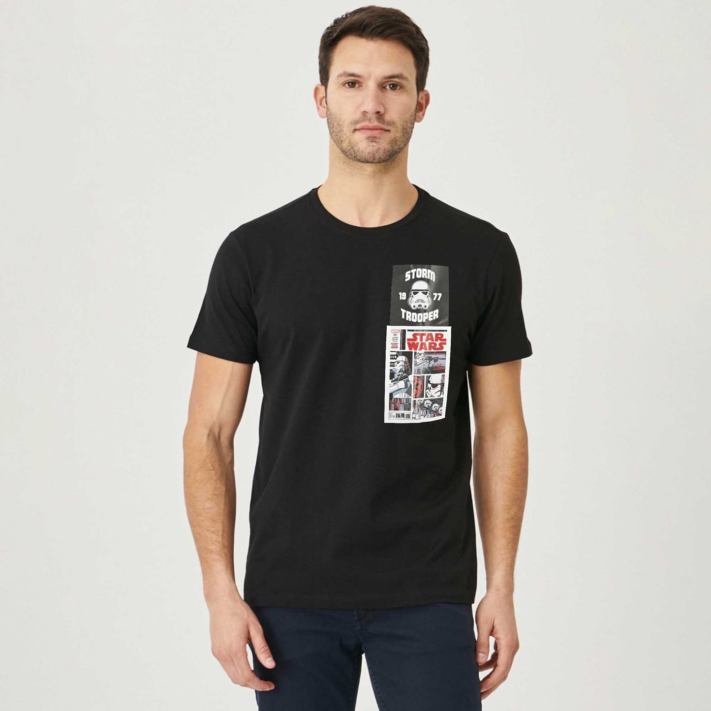 Polo Republica Men's Storm Trooper Printed Crew Neck Tee Shirt