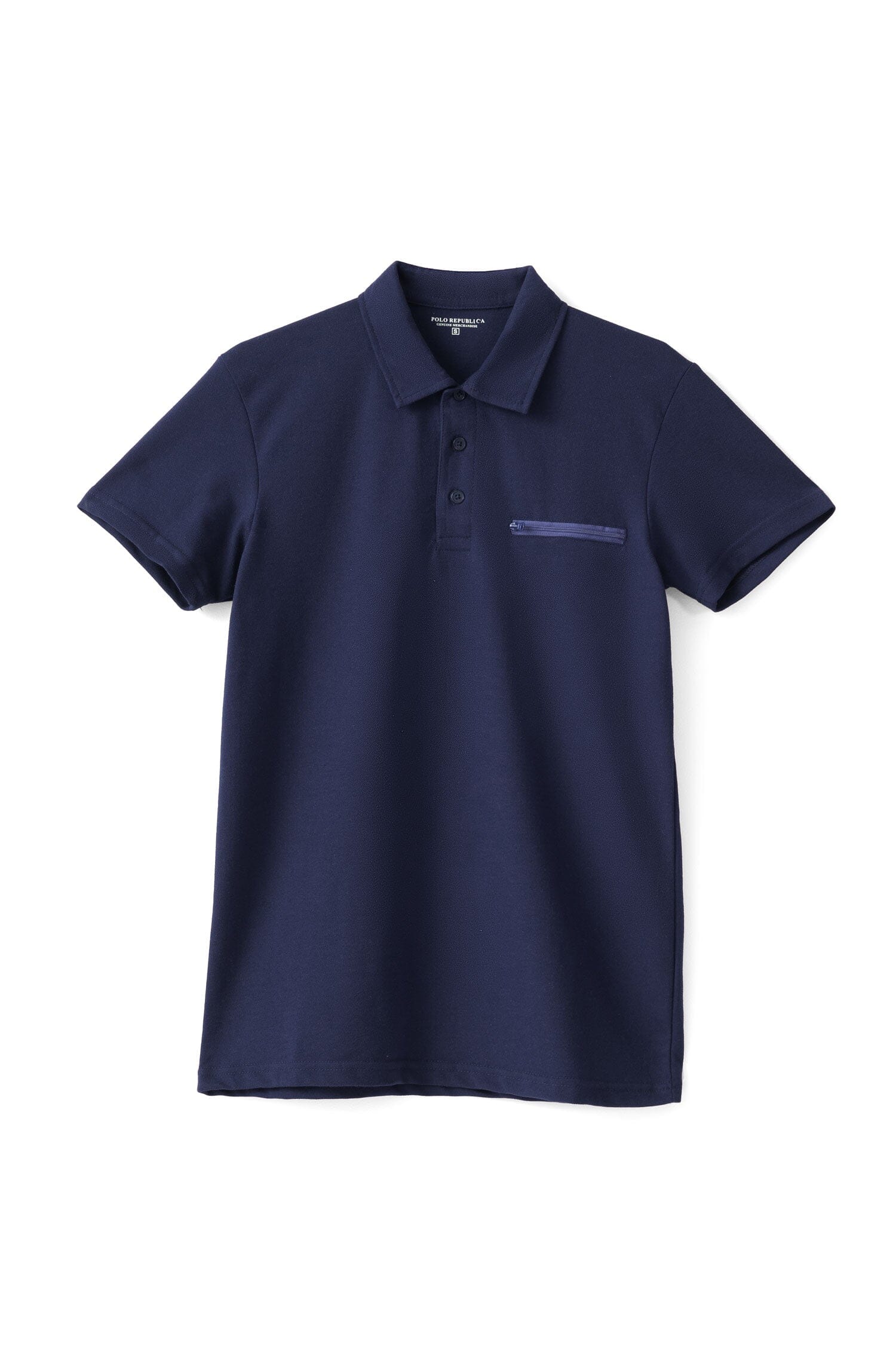 Polo Republica Men's Zipper Polo Shirt Men's Polo Shirt Polo Republica Navy S