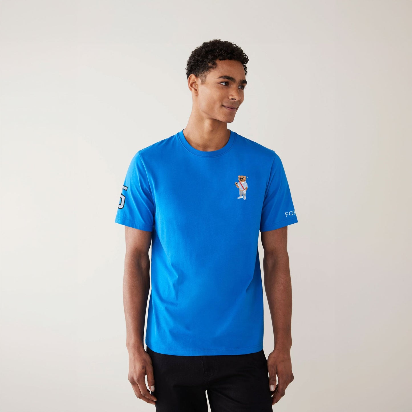Polo Republica Men's Polo Bears & 5 Embroidered Crew Neck Tee Shirt