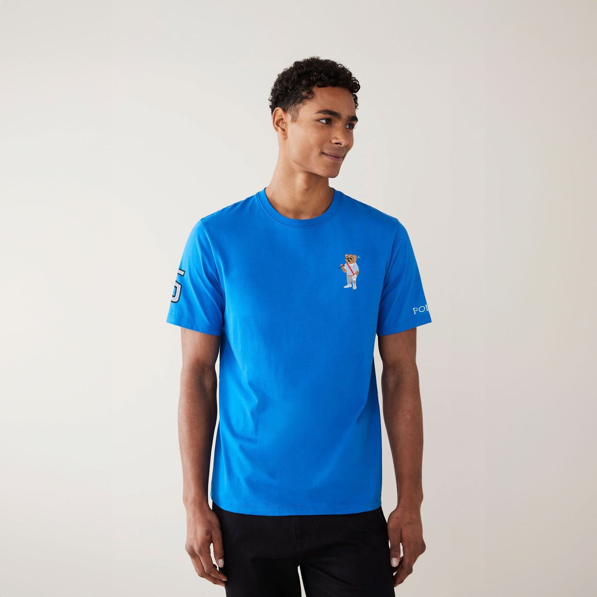 Polo Republica Men's Polo Bears & 5 Embroidered Crew Neck Tee Shirt
