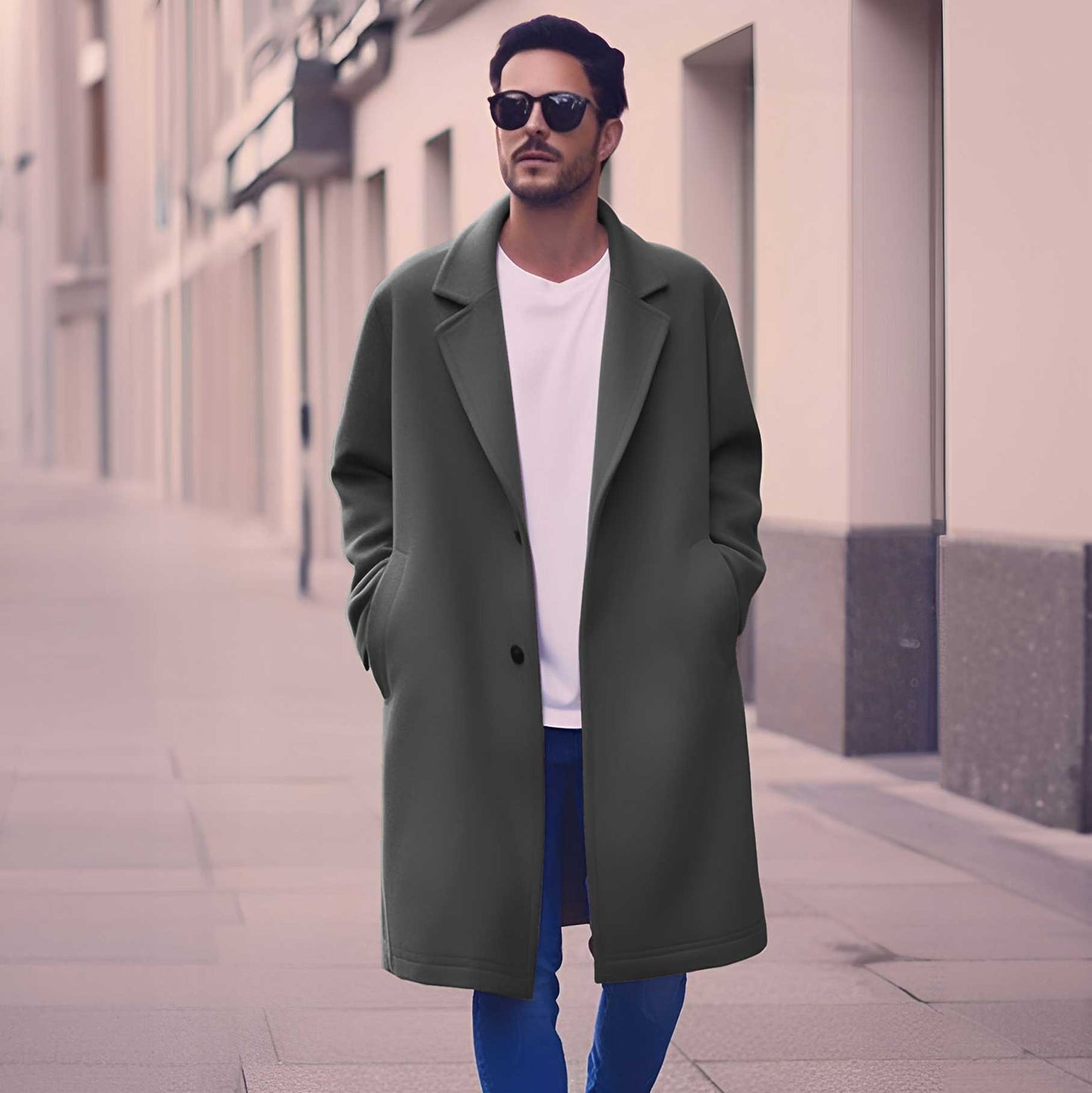 Polo Republica Men's Winter Fleece Long Coat Men's Coat Polo Republica