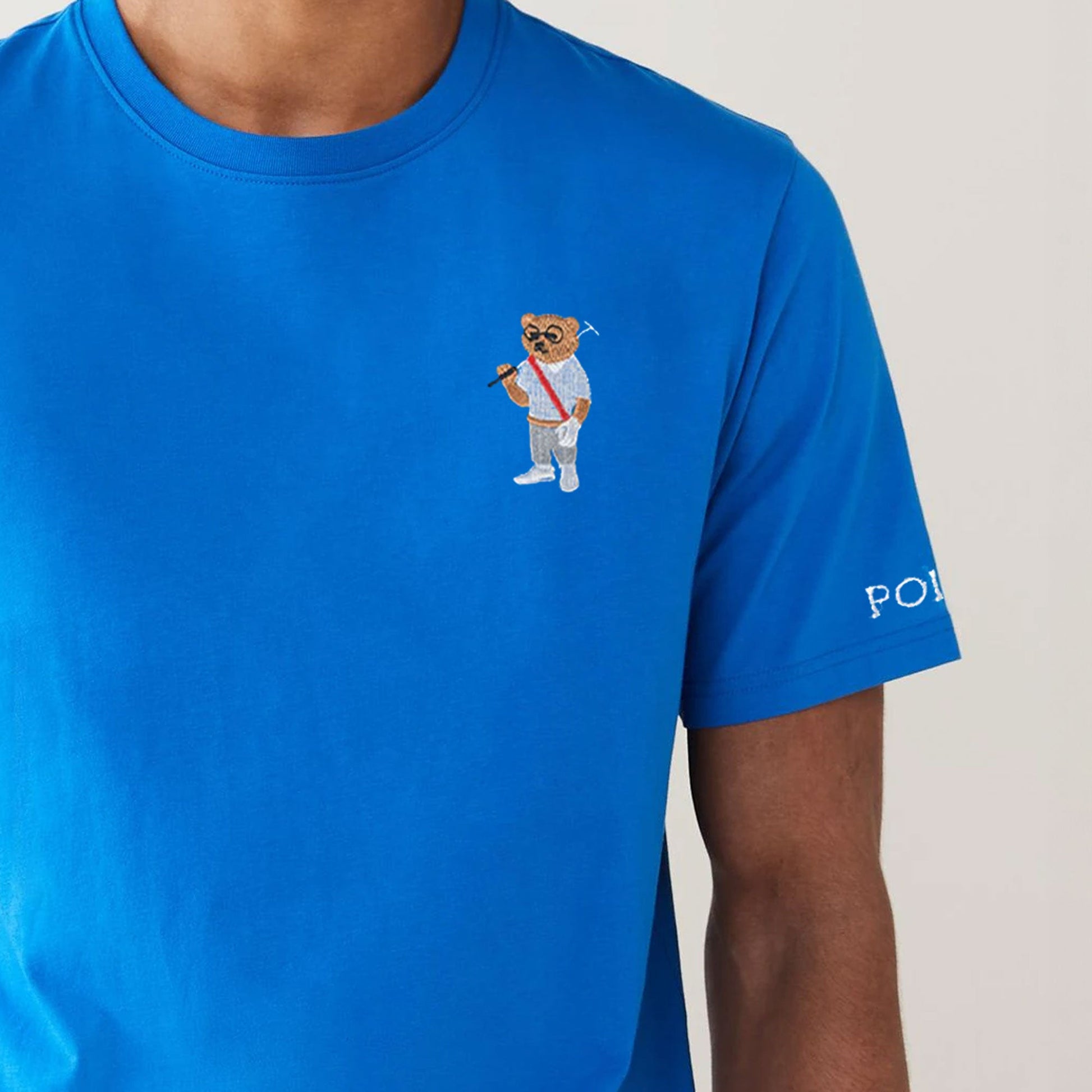 Polo Republica Men's Polo Bears & 5 Embroidered Crew Neck Tee Shirt