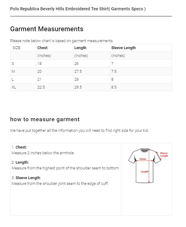 Polo Republica Men's Essentials Basic Crew Neck Tee Shirt