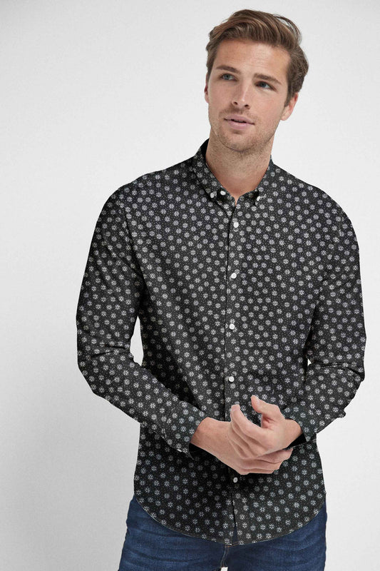 Polo Republica Men's Dots Printed Casual Shirt Men's Casual Shirt Polo Republica