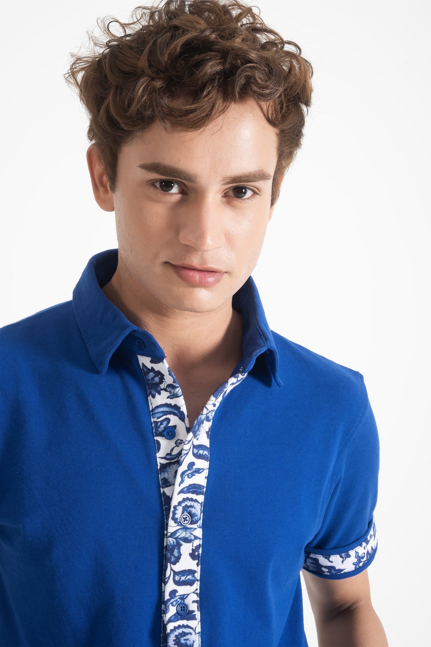 Polo Republica Men's Contrast Panel Short Sleeve Casual Shirt Men's Casual Shirt Polo Republica