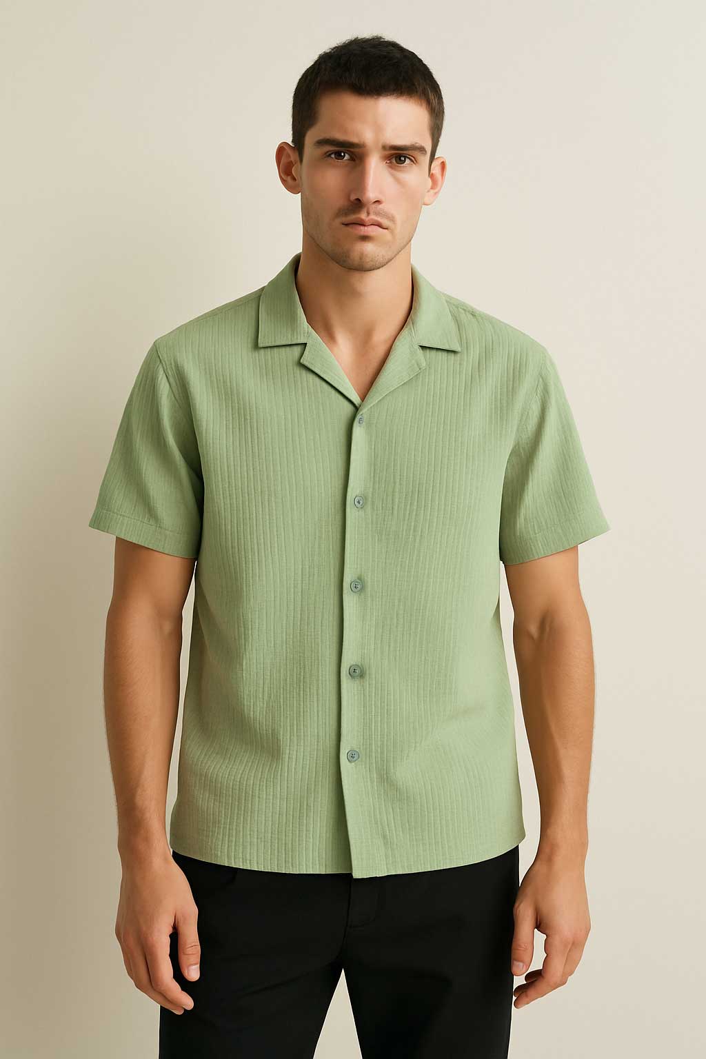 Polo Republica Men's Camp Collar Casual Shirt