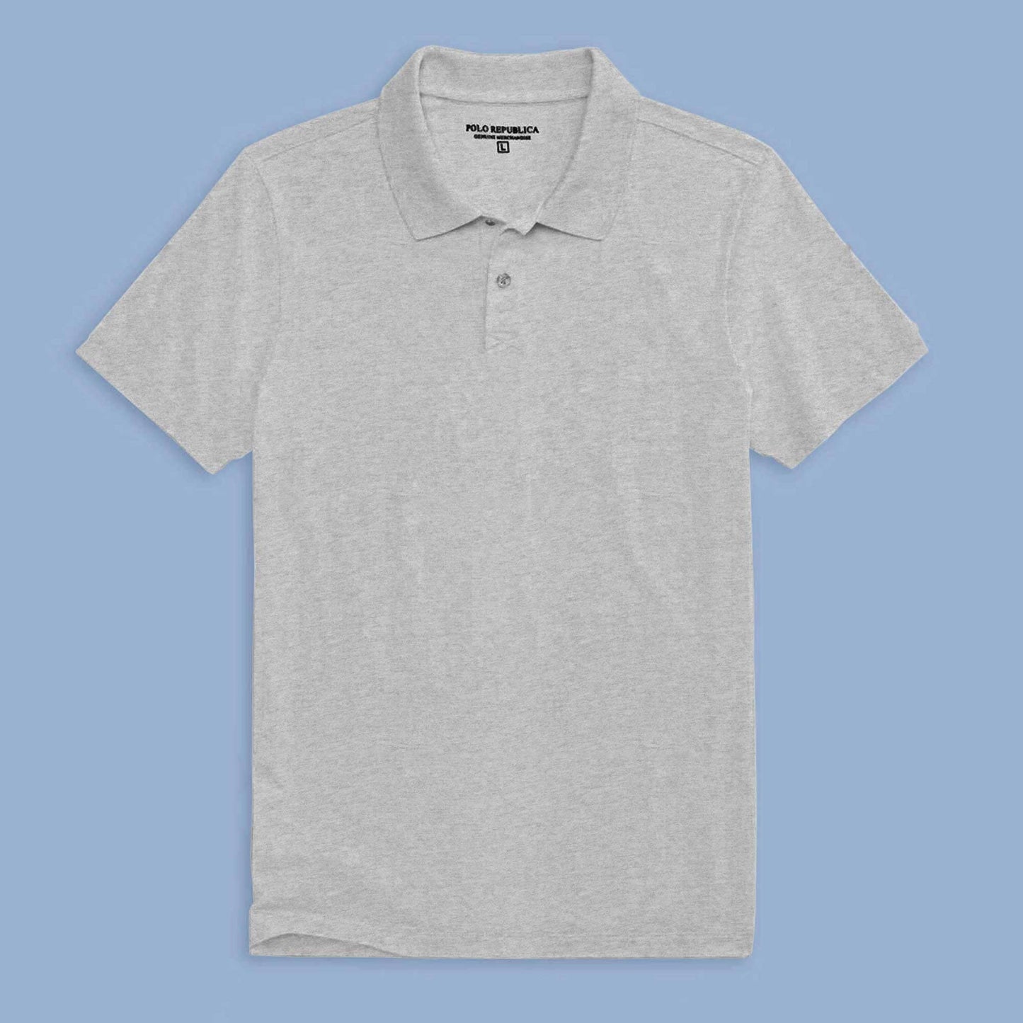 Polo Republica Men's Essentials Premium Short Sleeve Polo Shirt Men's Polo Shirt Polo Republica Melange Grey S