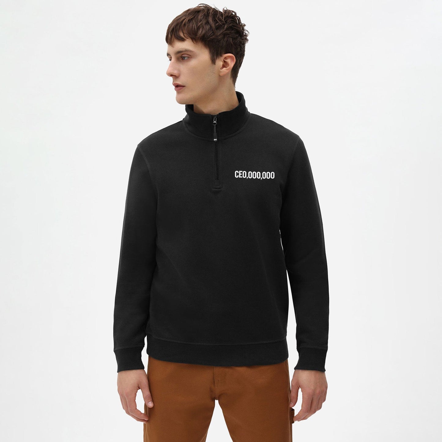 Polo Republica Men's CE000,000 Quarter-Zip SweatshirtBlack S