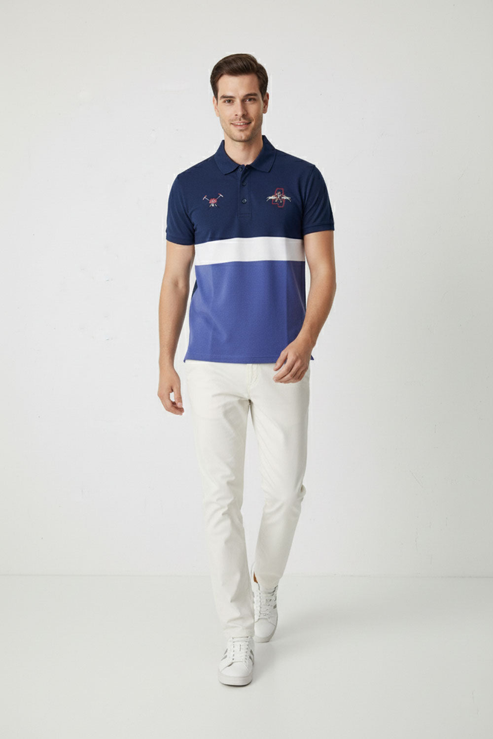 Polo Republica Men's Contrast Mallets Polo Shirt