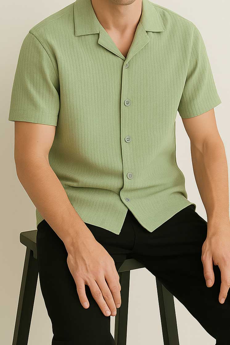 Polo Republica Men's Camp Collar Casual Shirt