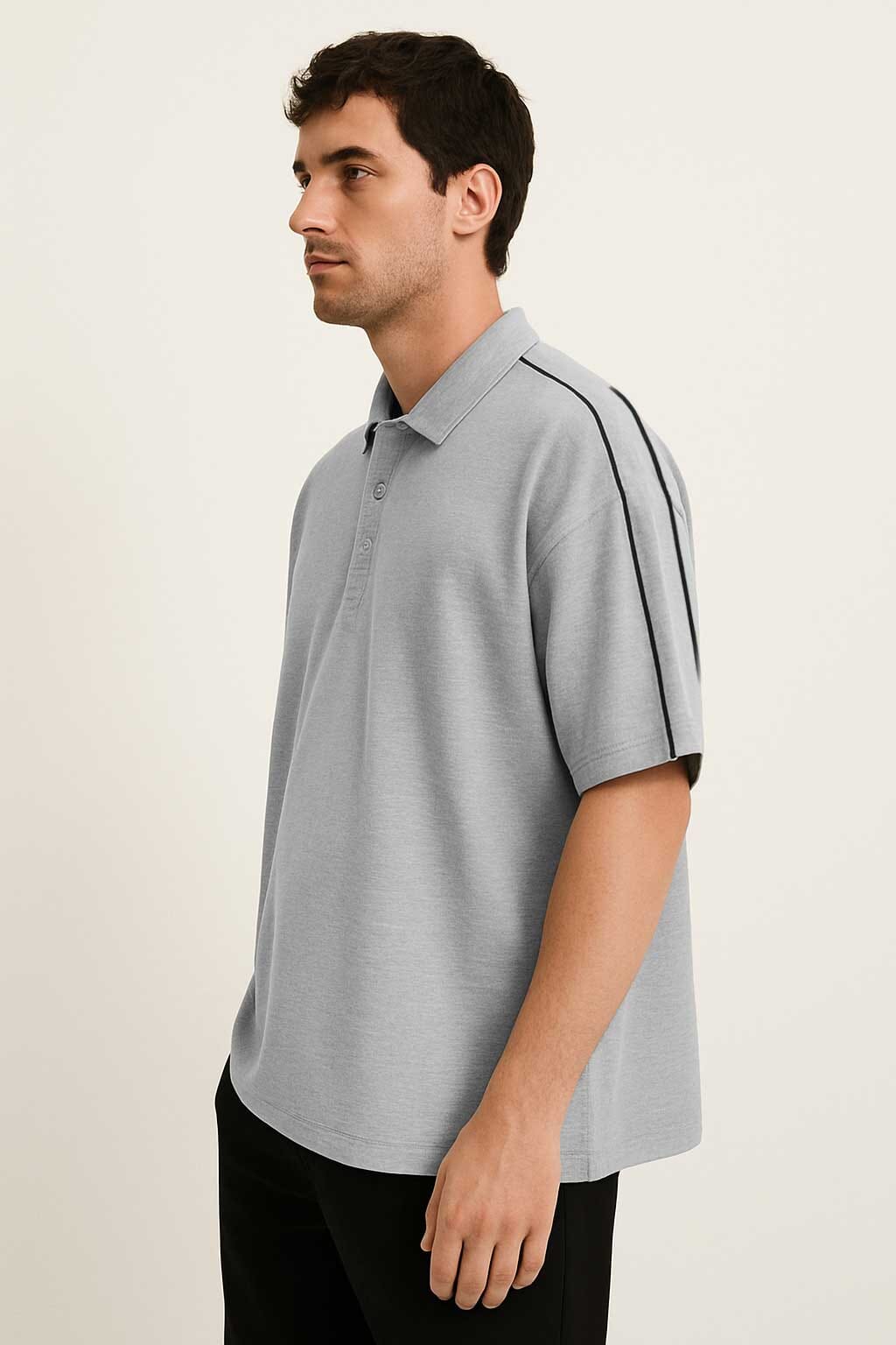Polo Republica Men's Oversized Drop Shoulder Polo Shirt