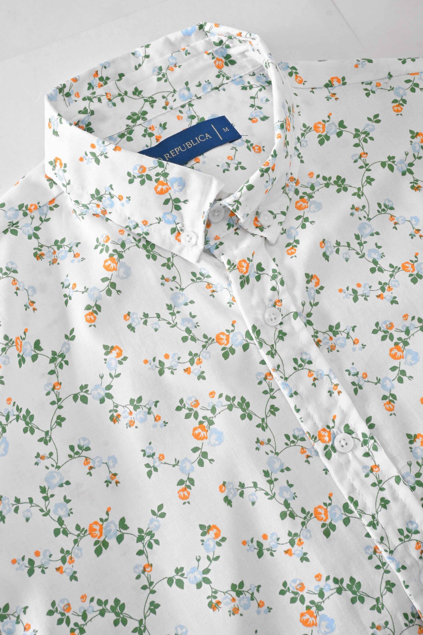 Polo Republica Men's Tulcan Roses Printed Casual Shirt Men's Casual Shirt Polo Republica