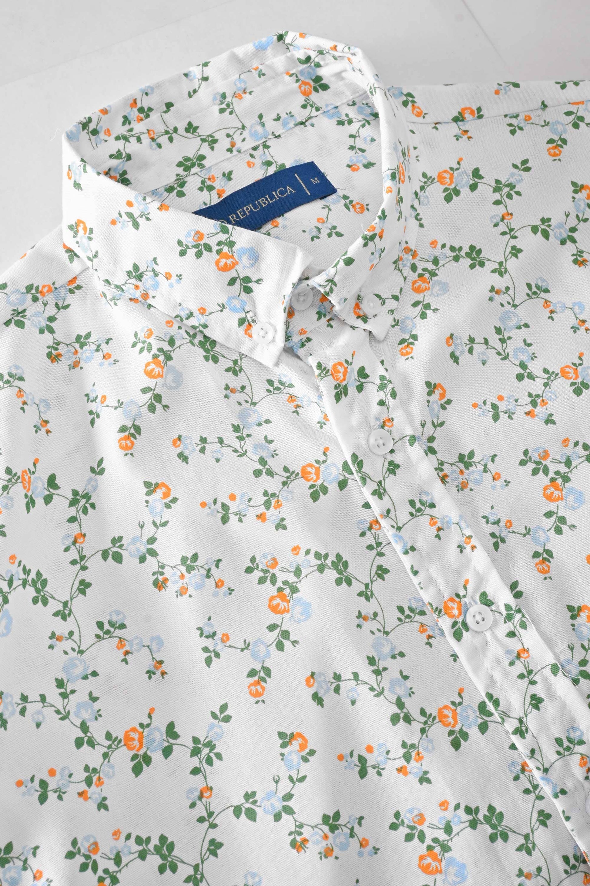 Polo Republica Men's Tulcan Roses Printed Casual Shirt Men's Casual Shirt Polo Republica