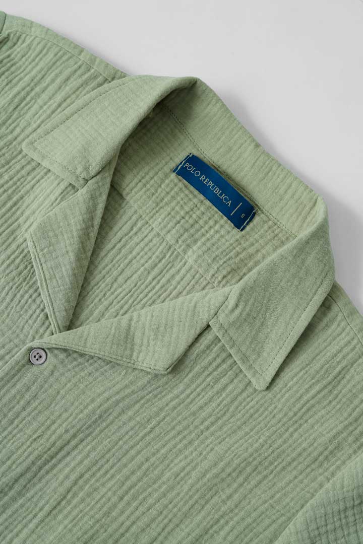 Polo Republica Men's Camp Collar Casual Shirt