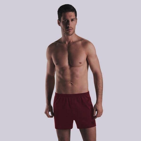 Polo Republica Men's Solid Boxer Shorts Men's Underwear Polo Republica Burgundy S