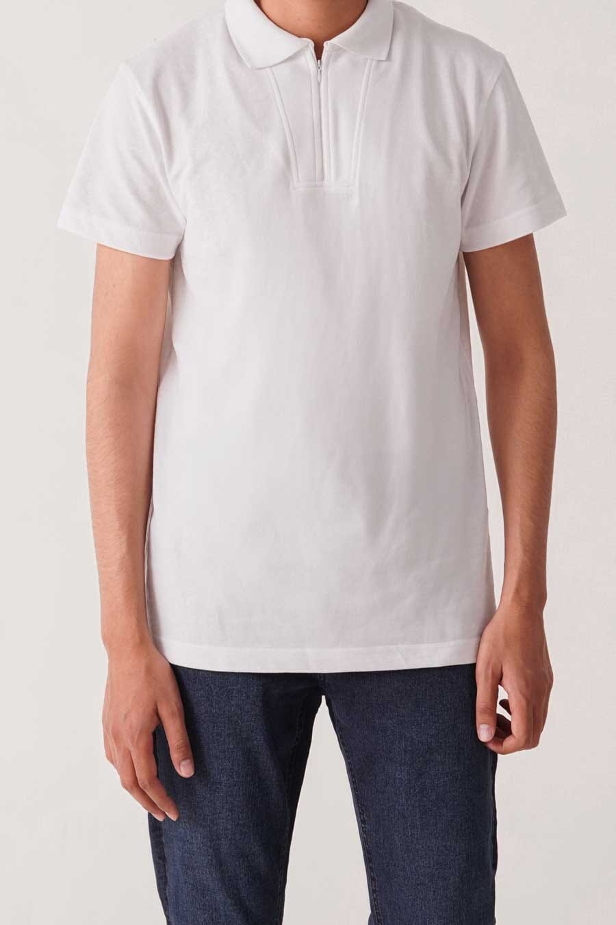 Polo Republica Men's Zipper Placket Polo Shirt