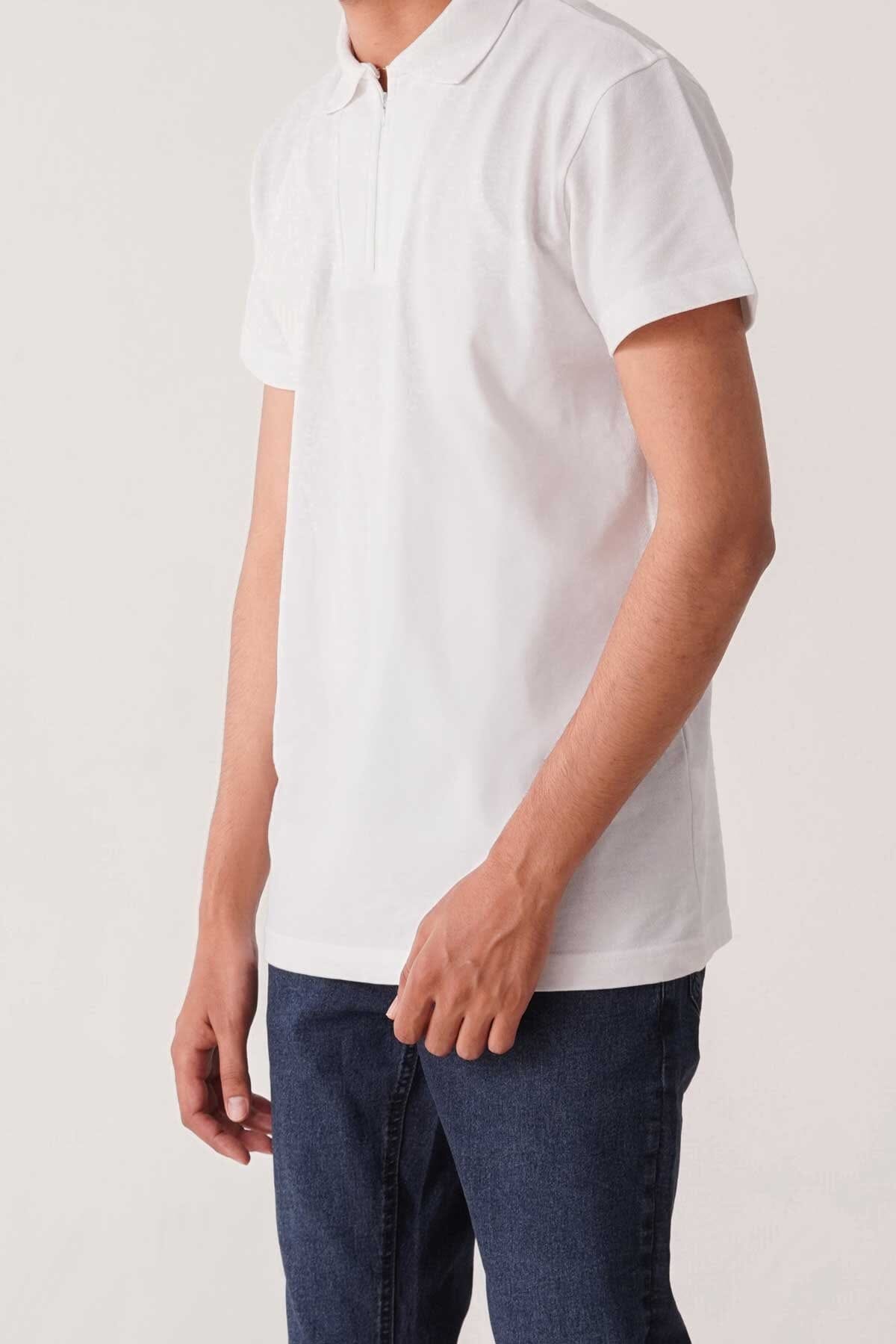 Polo Republica Men's Zipper Placket Polo Shirt