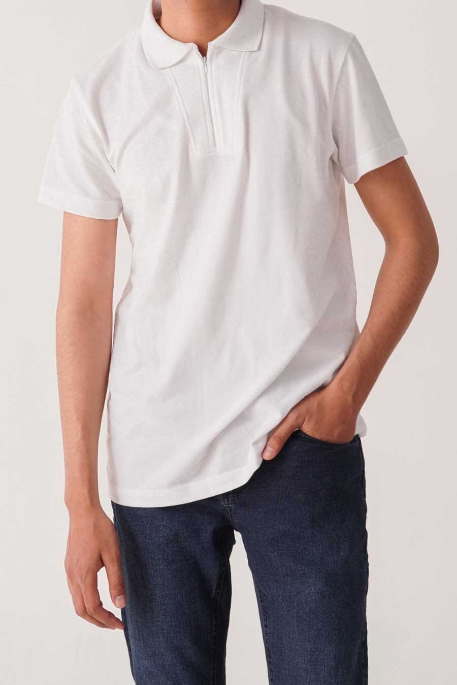 Polo Republica Men's Zipper Placket Polo Shirt