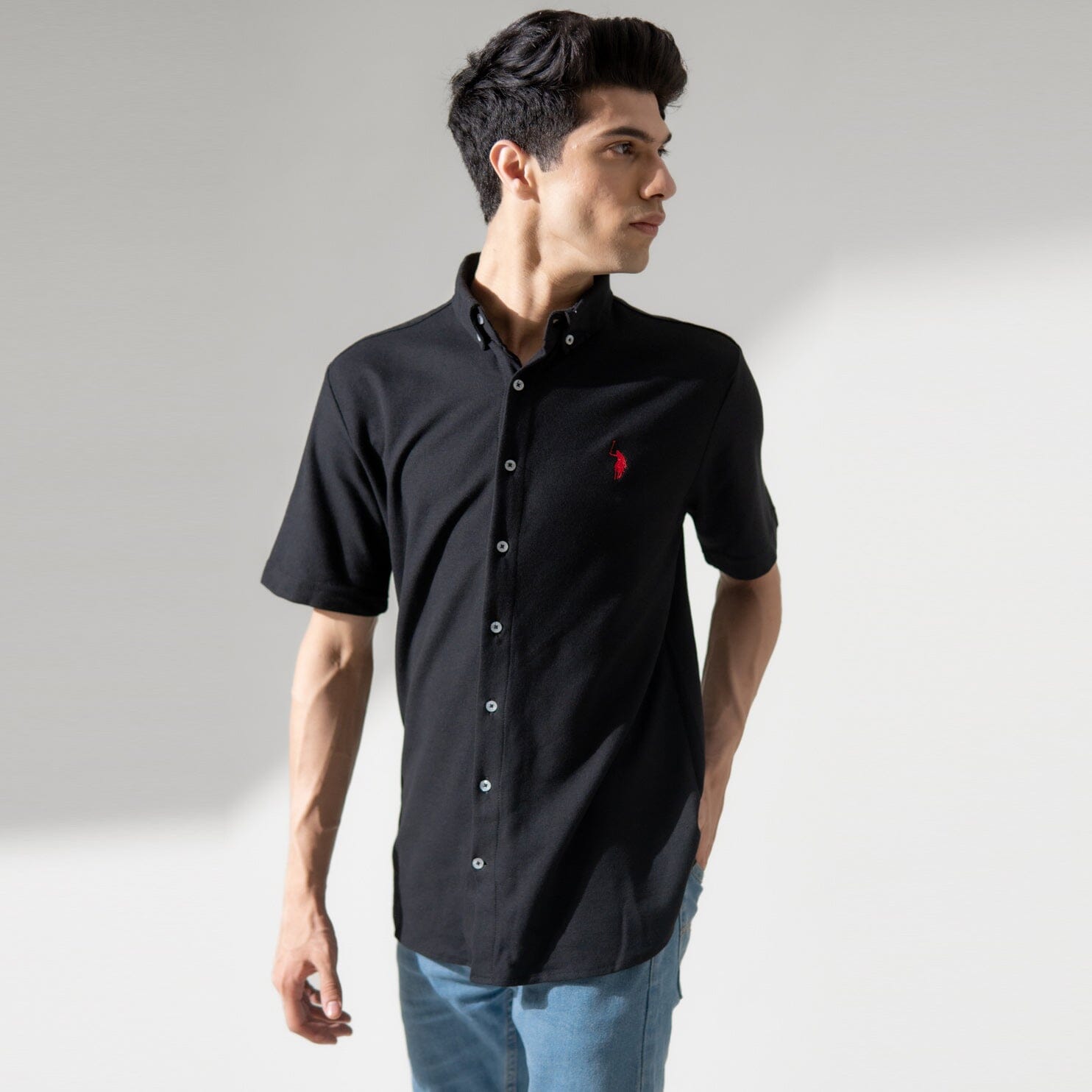 Polo Republica Men's Signature Pony Embroidered Pique Casual Shirt Men's Casual Shirt Polo Republica