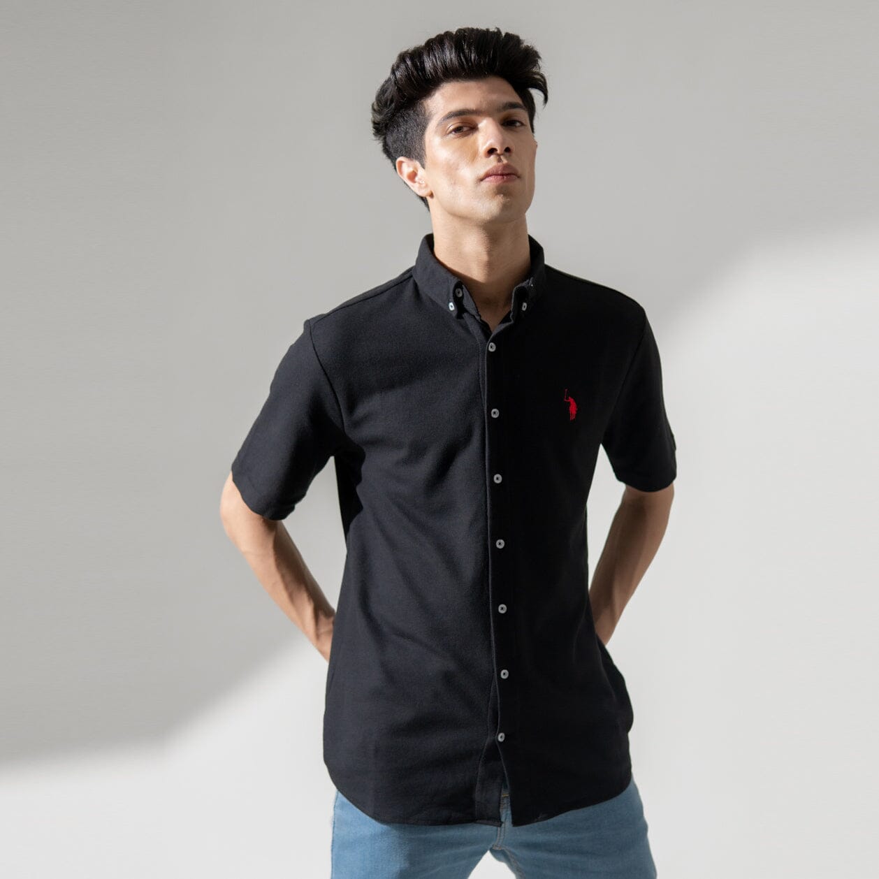 Polo Republica Men's Signature Pony Embroidered Pique Casual Shirt Men's Casual Shirt Polo Republica