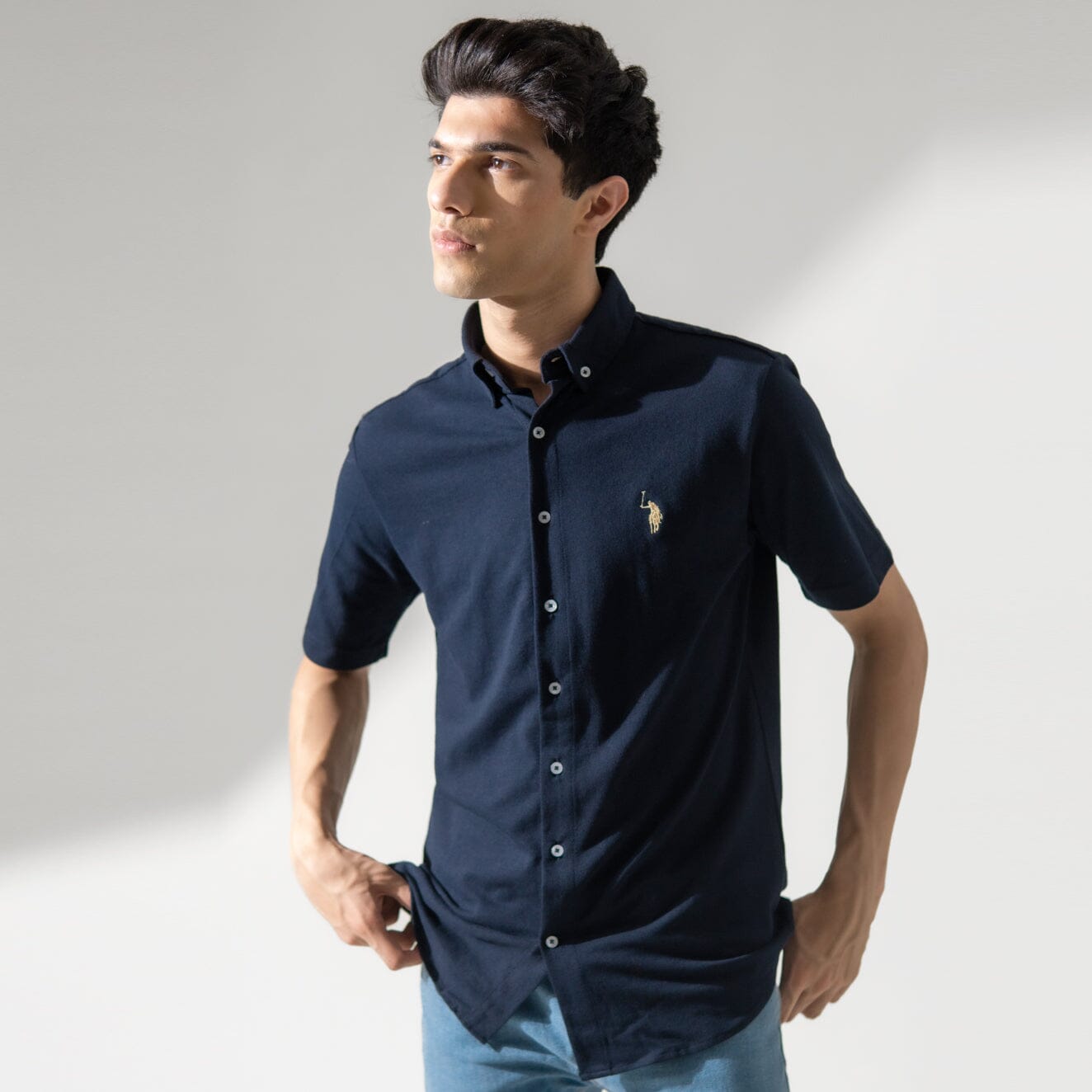 Polo Republica Men's Signature Pony Embroidered Pique Casual Shirt Men's Casual Shirt Polo Republica