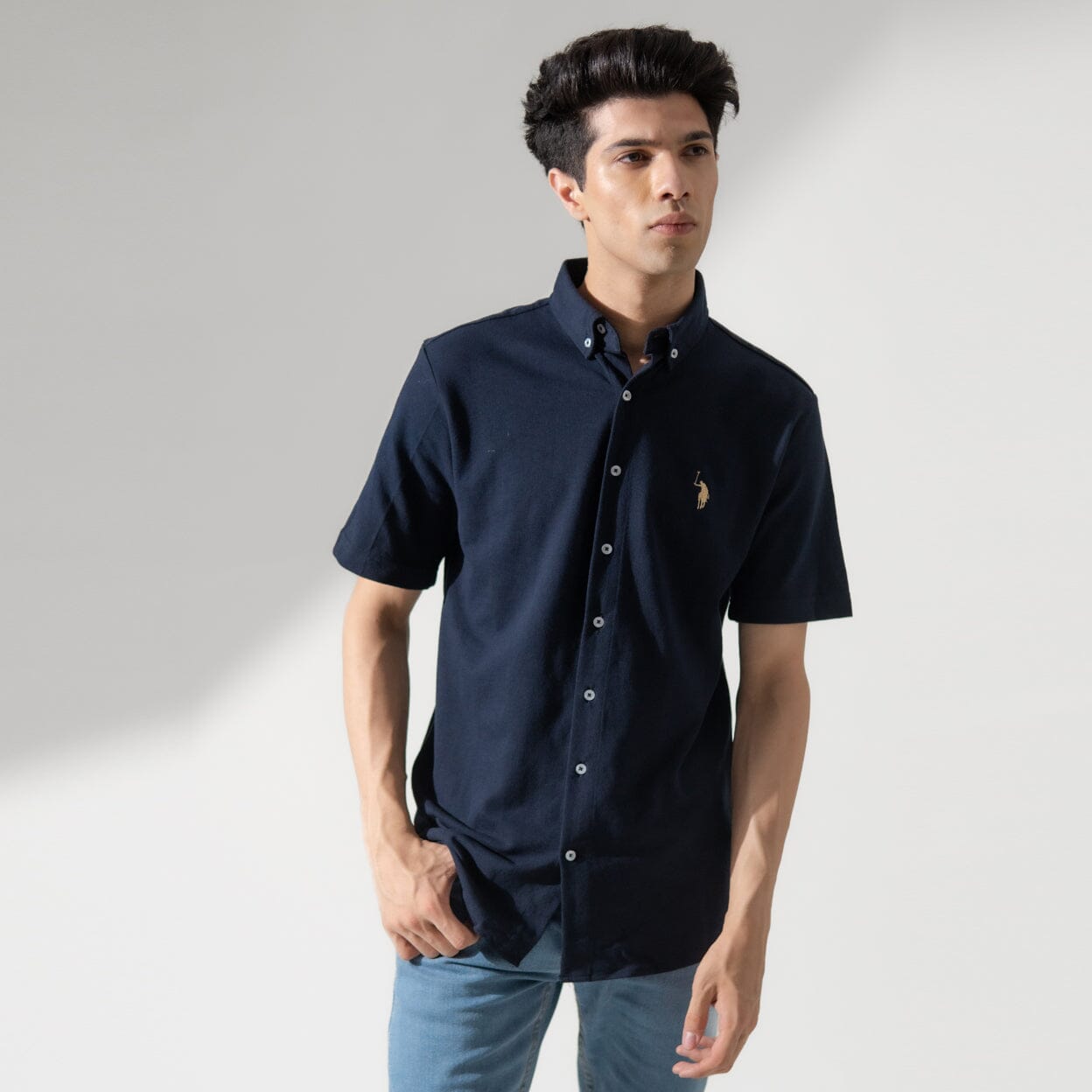 Polo Republica Men's Signature Pony Embroidered Pique Casual Shirt Men's Casual Shirt Polo Republica