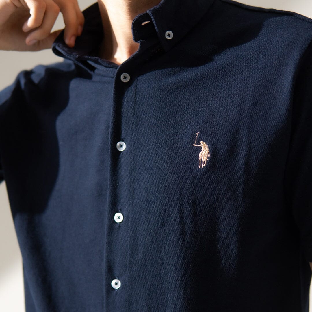 Polo Republica Men's Signature Pony Embroidered Pique Casual Shirt Men's Casual Shirt Polo Republica