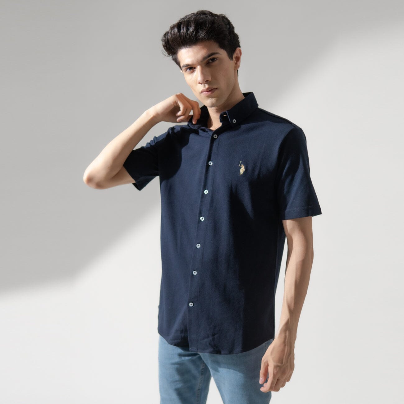 Polo Republica Men's Signature Pony Embroidered Pique Casual Shirt Men's Casual Shirt Polo Republica