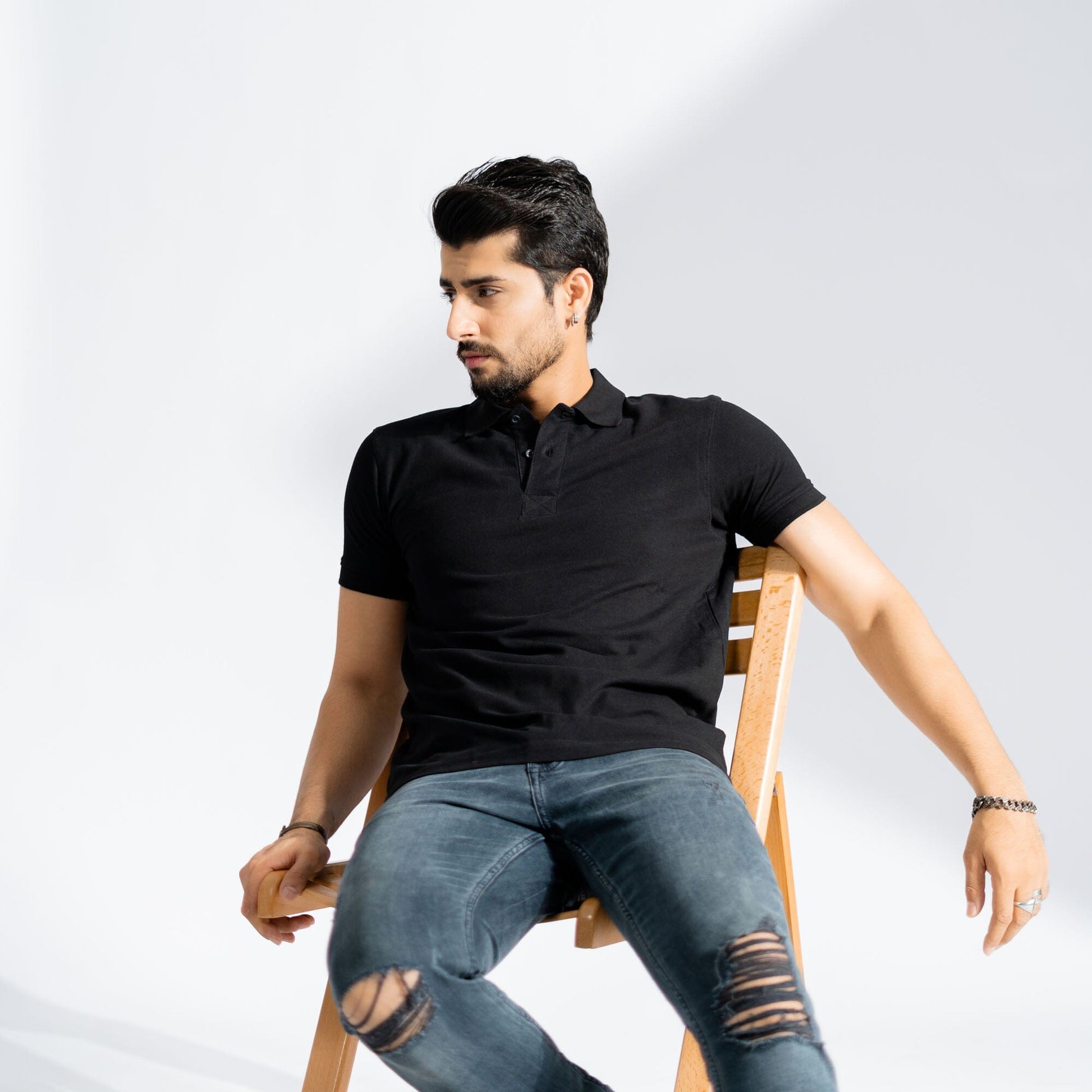 Polo Republica Men's Essentials Premium Short Sleeve Polo Shirt Men's Polo Shirt Polo Republica Black S