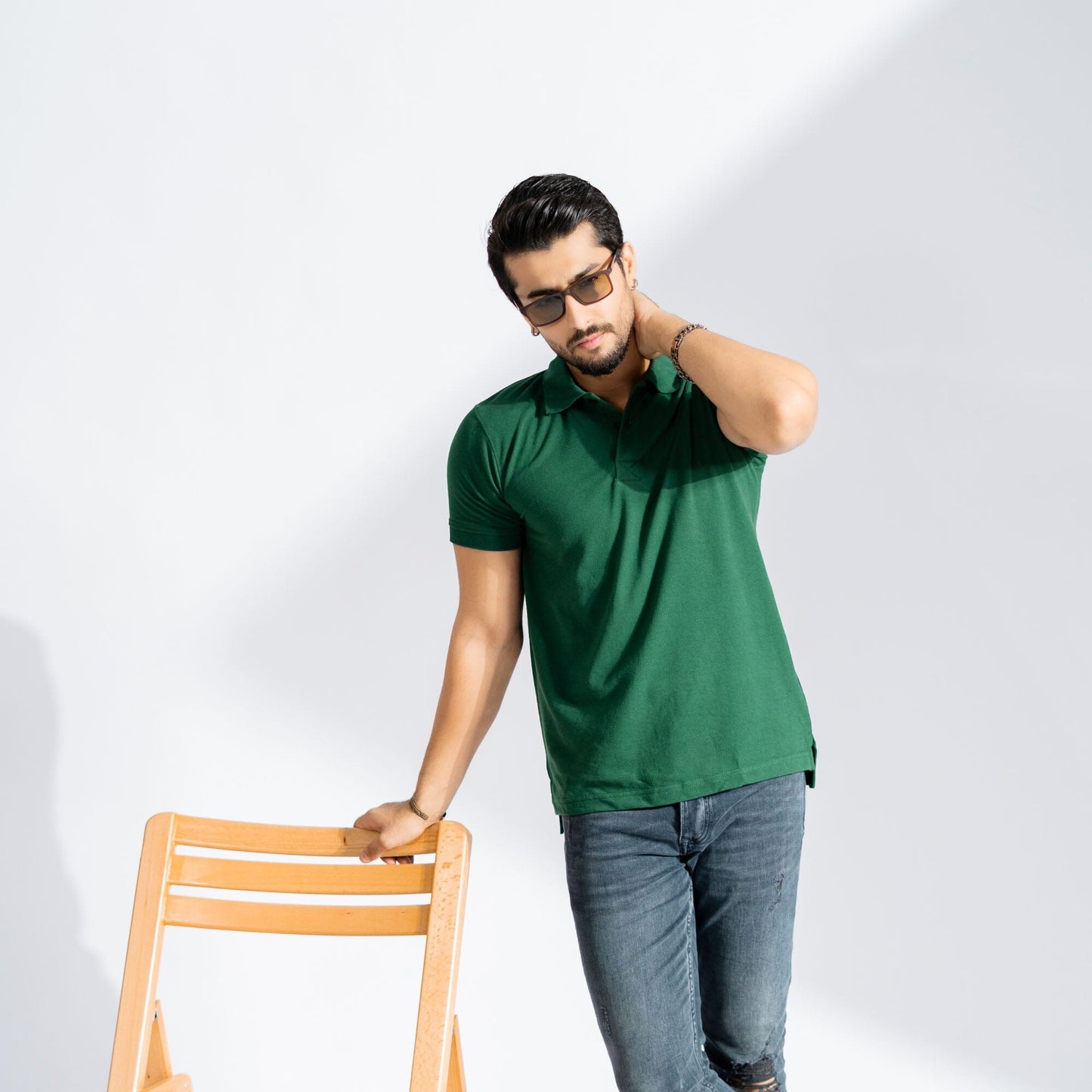 Polo Republica Men's Essentials Premium Short Sleeve Polo Shirt Men's Polo Shirt Polo Republica Bottle Green S