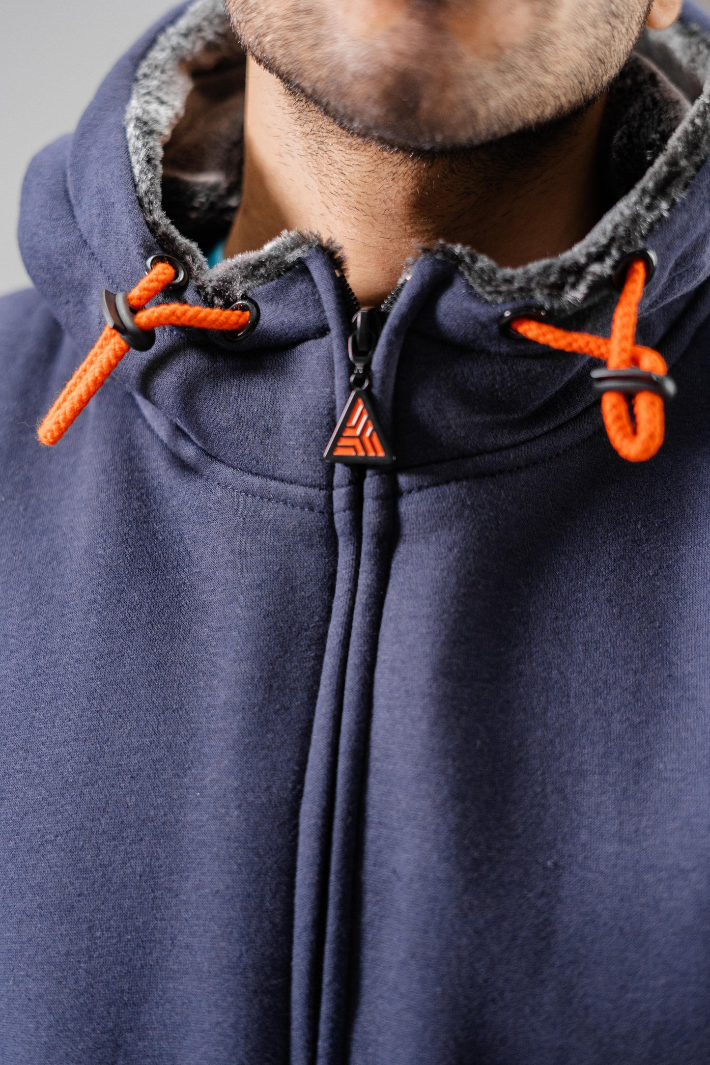 Axinite Unisex AX 96 Contrast Panel Fleece Zipper Hoodie Unisex Zipper Hoodie Image