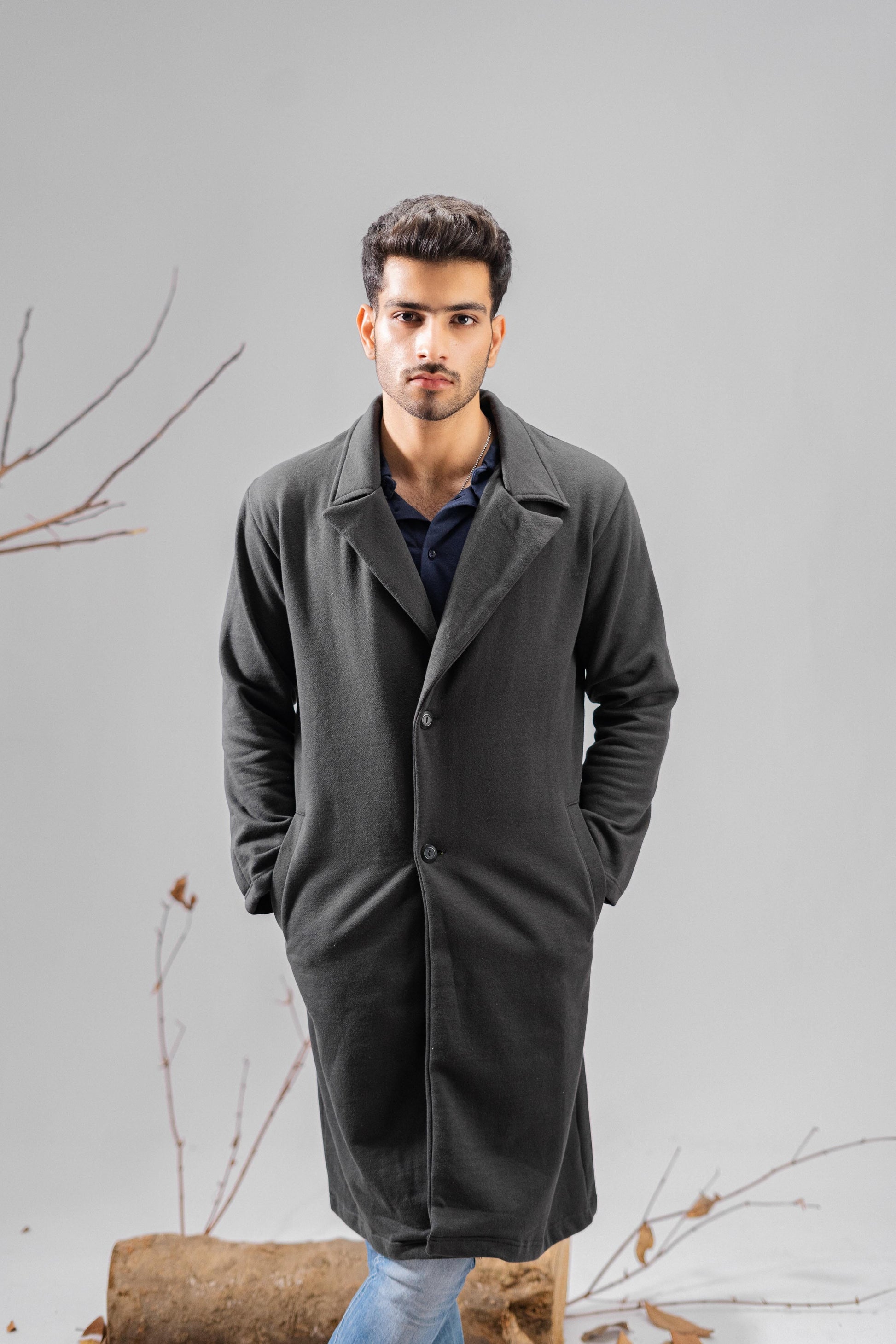 Polo Republica Men's Winter Fleece Long Coat Men's Coat Polo Republica