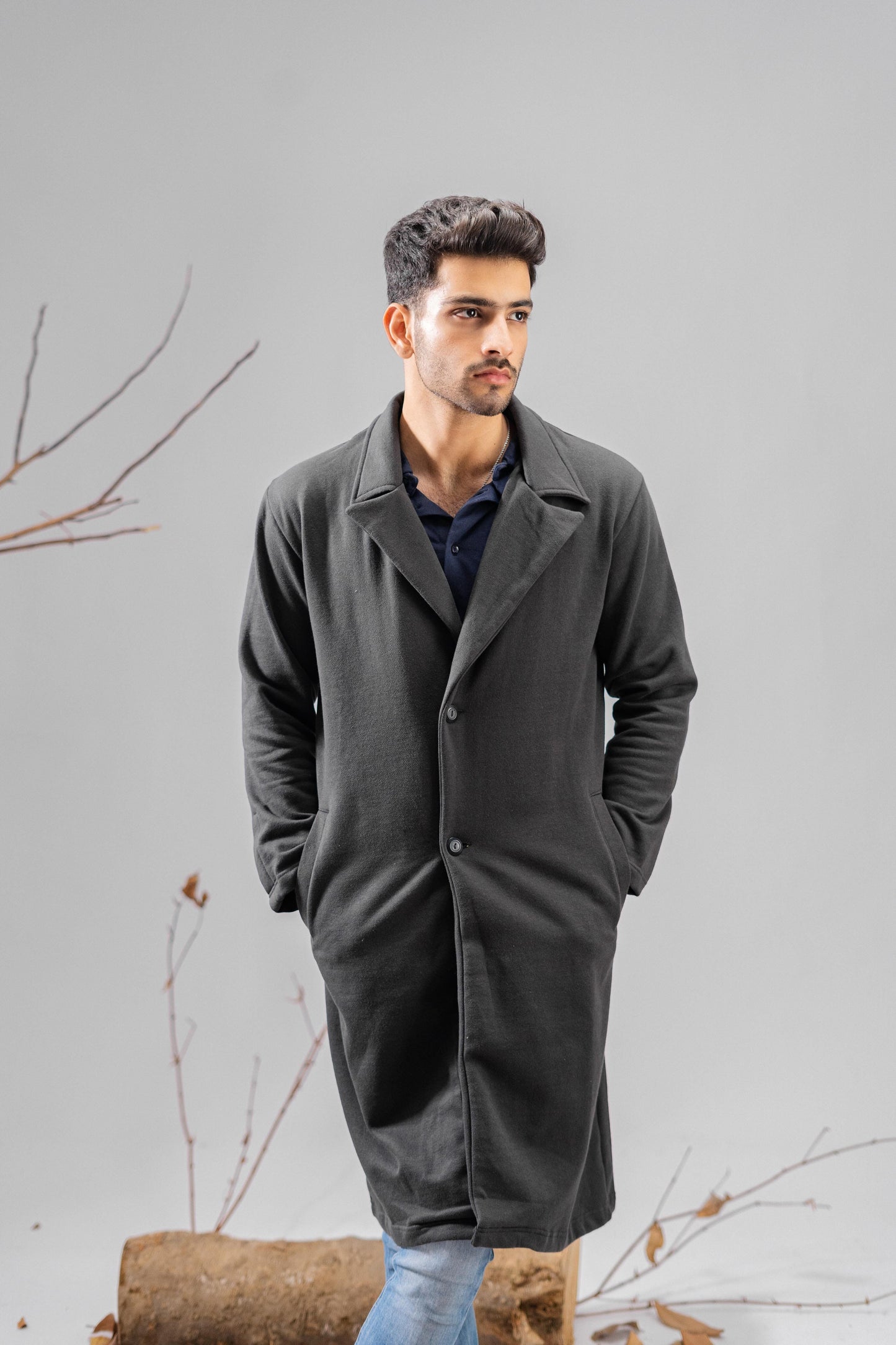 Polo Republica Men's Winter Fleece Long Coat Men's Coat Polo Republica