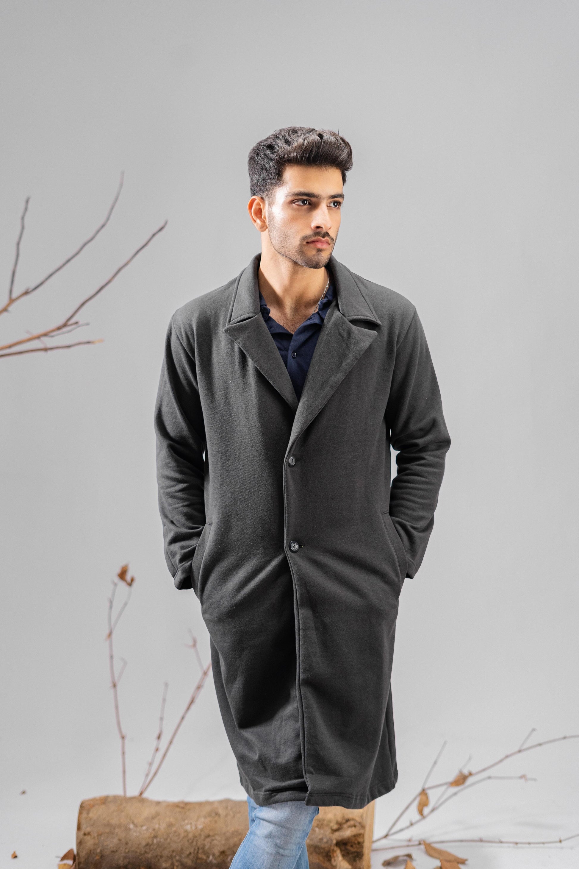 Polo Republica Men's Winter Fleece Long Coat Men's Coat Polo Republica