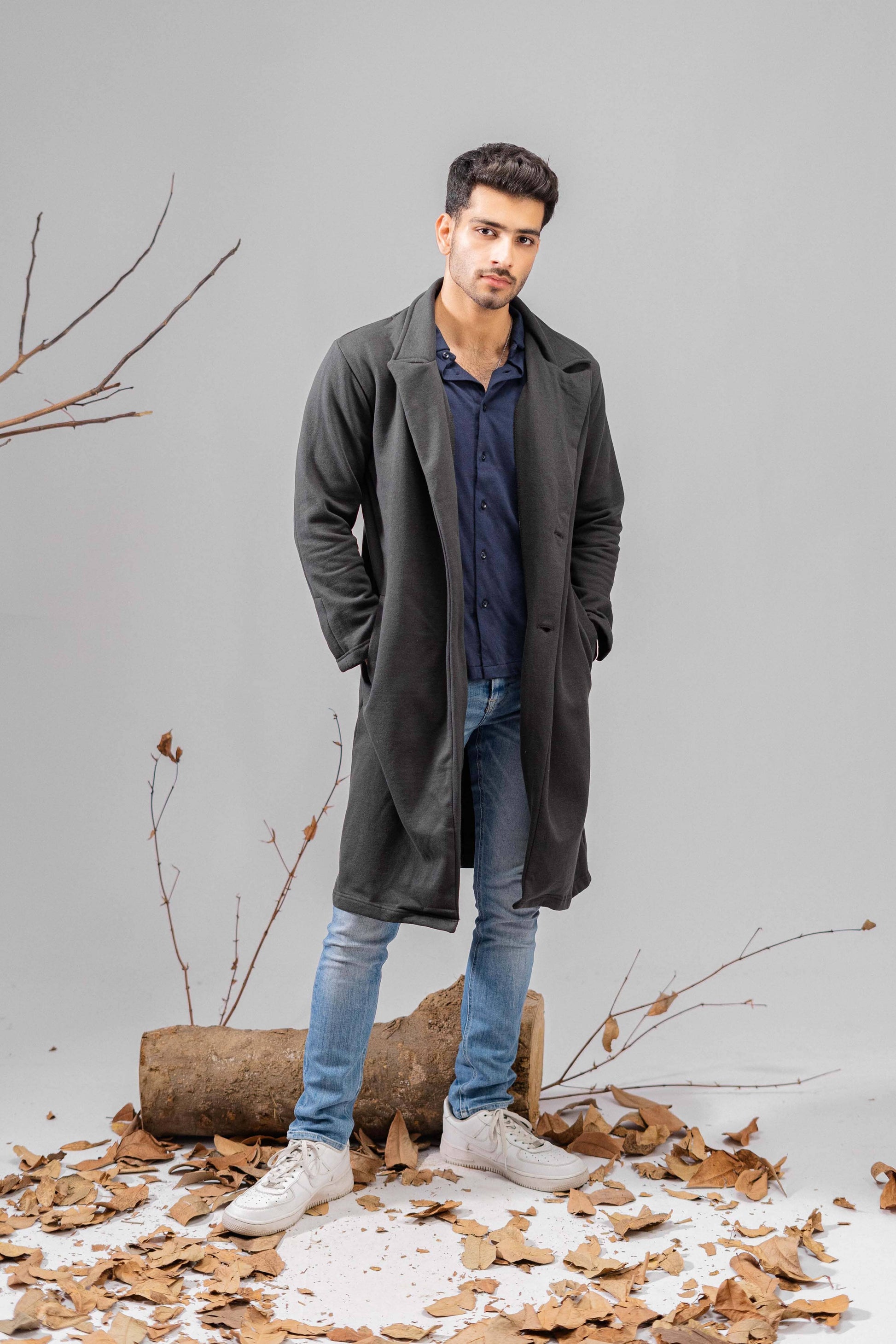 Polo Republica Men's Winter Fleece Long Coat Men's Coat Polo Republica