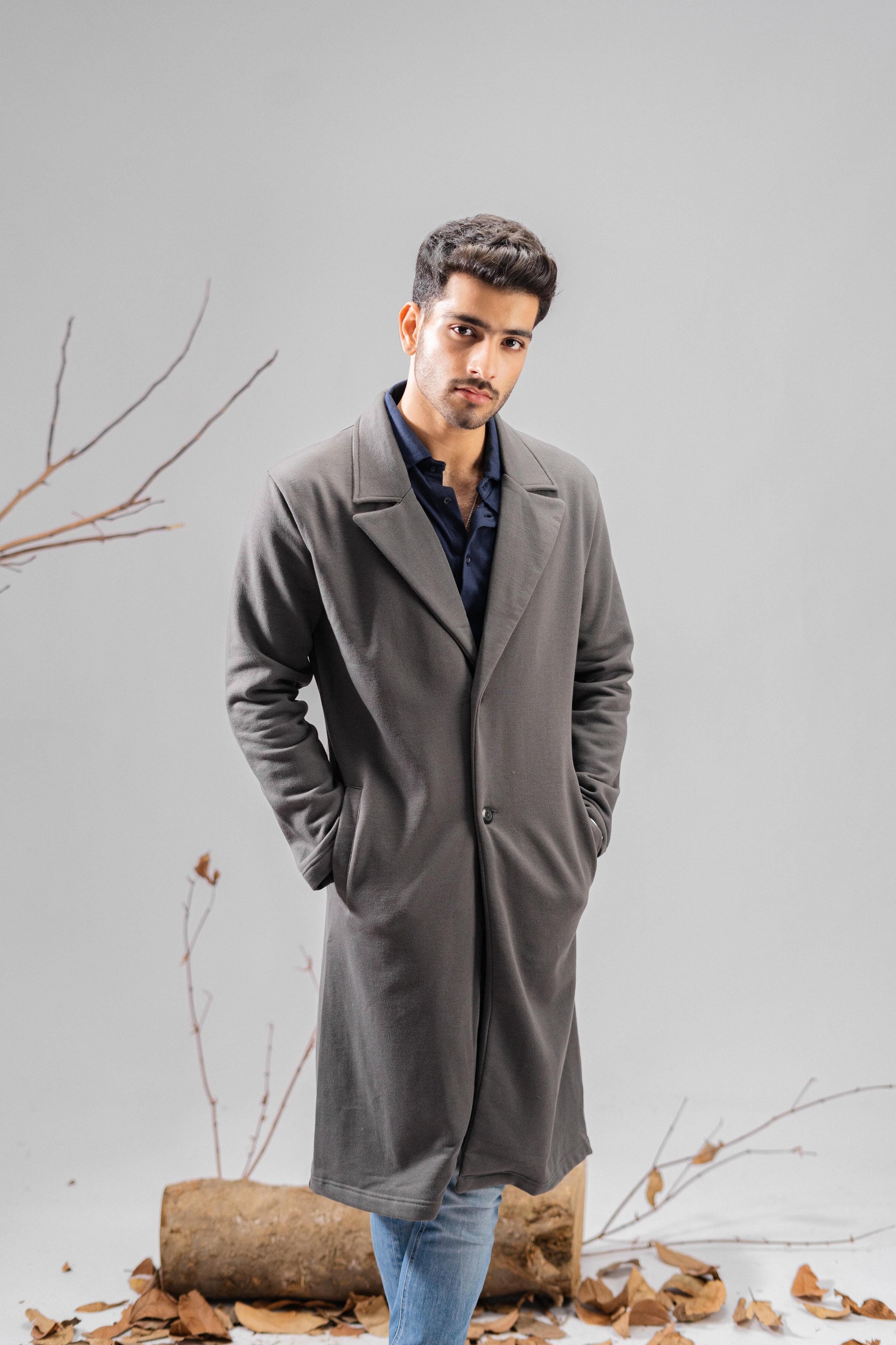 Polo Republica Men's Winter Fleece Long Coat Men's Coat Polo Republica