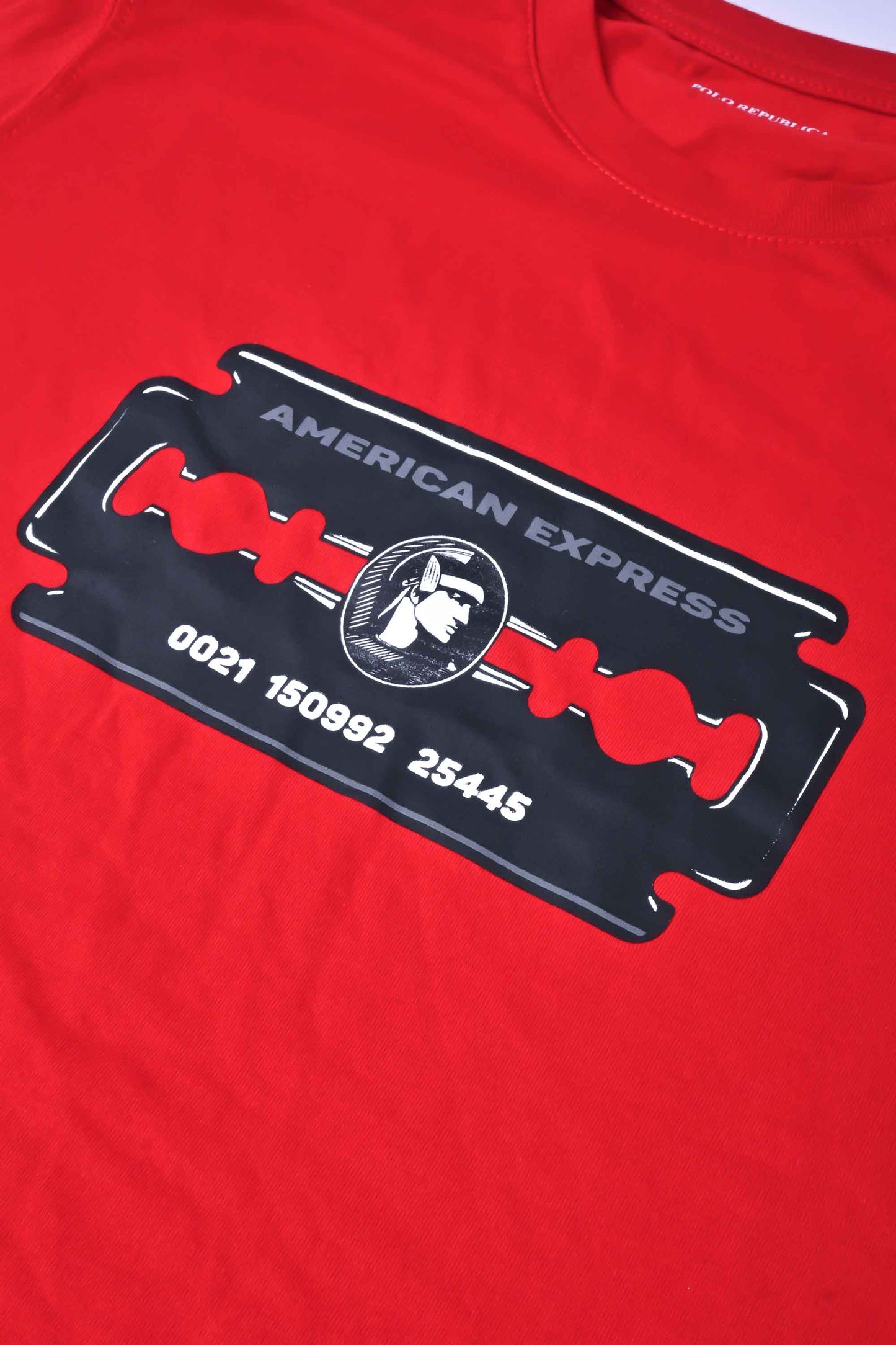 Polo Republica Men's American Express Printed Crew Neck Tee Shirt Men's Tee Shirt Polo Republica