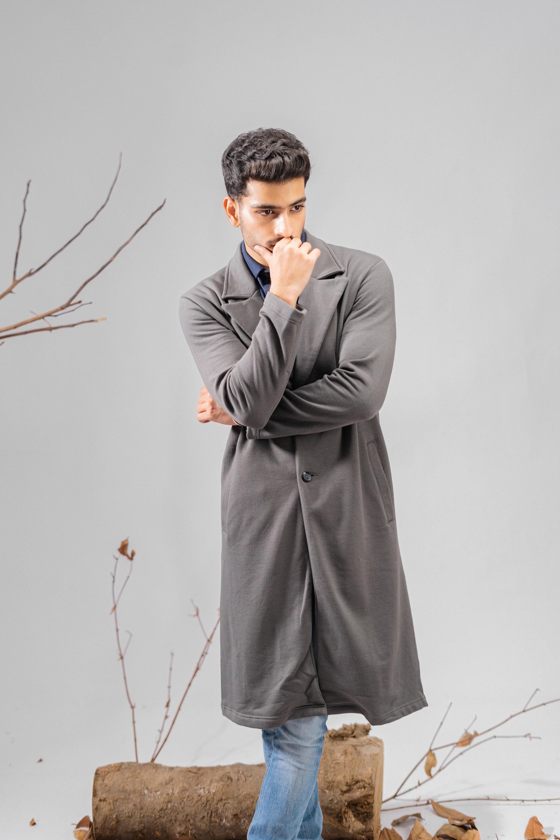 Polo Republica Men's Winter Fleece Long Coat Men's Coat Polo Republica