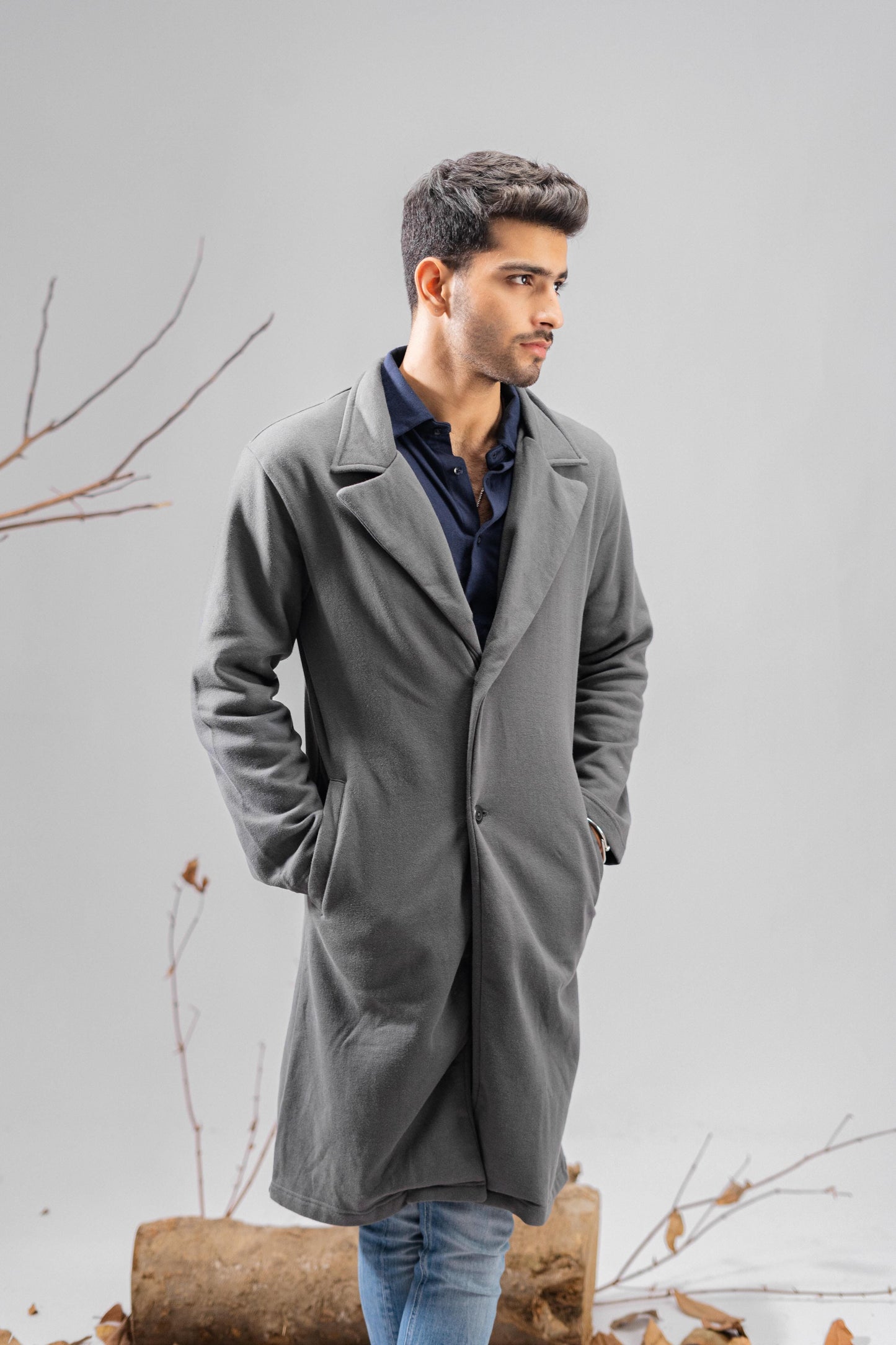 Polo Republica Men's Winter Fleece Long Coat Men's Coat Polo Republica