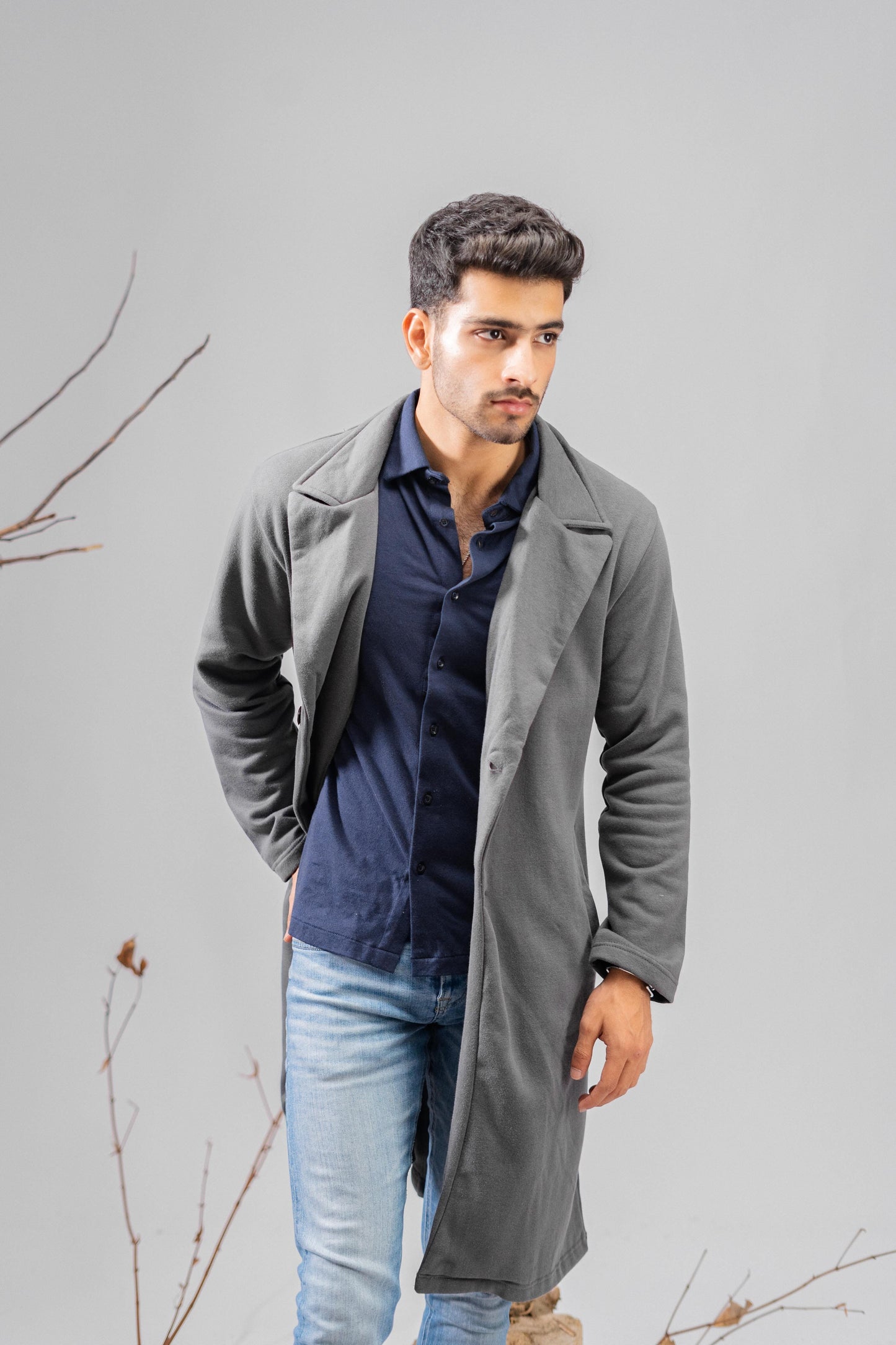 Polo Republica Men's Winter Fleece Long Coat Men's Coat Polo Republica